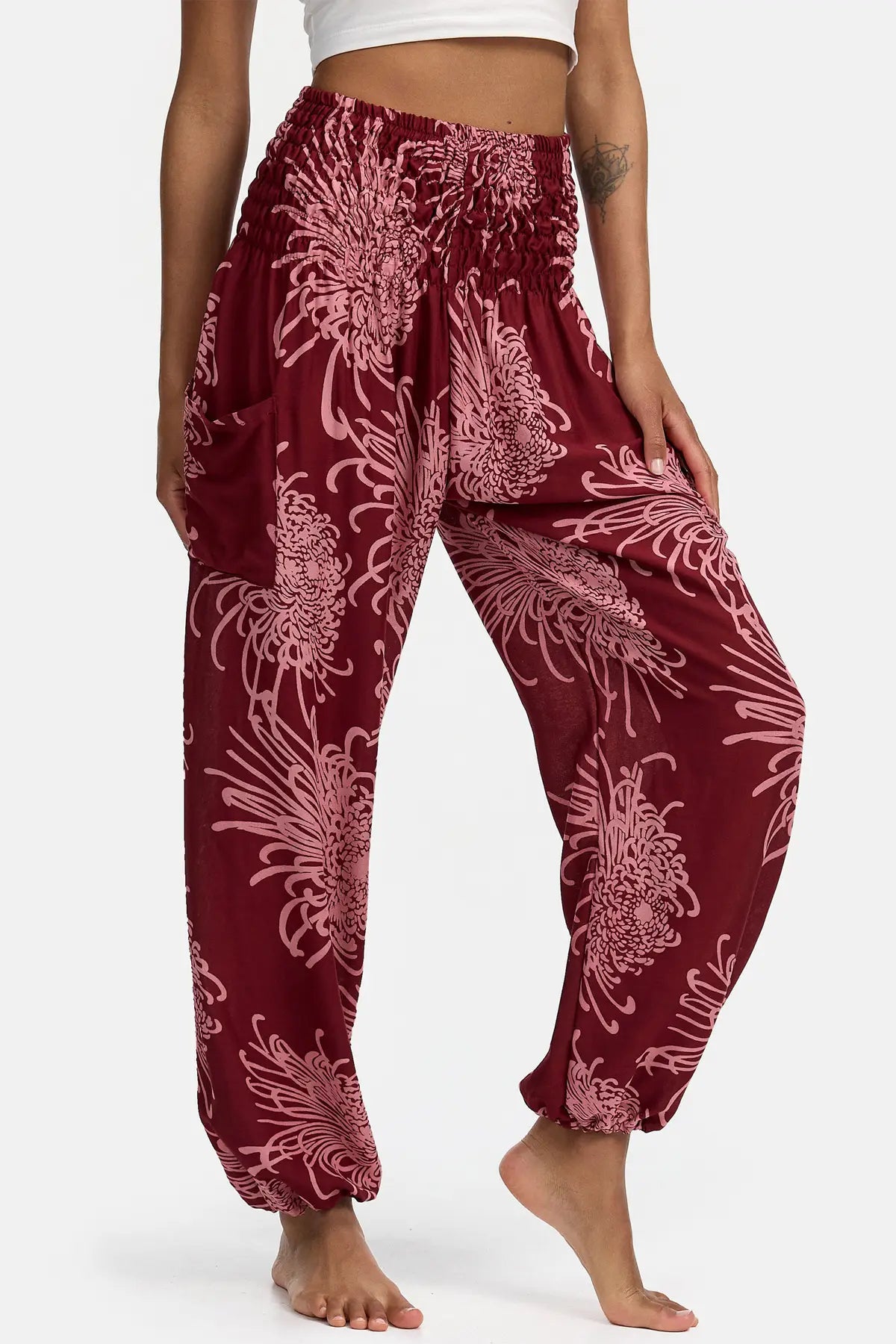 Sarouel Floral Beacon Bordeaux