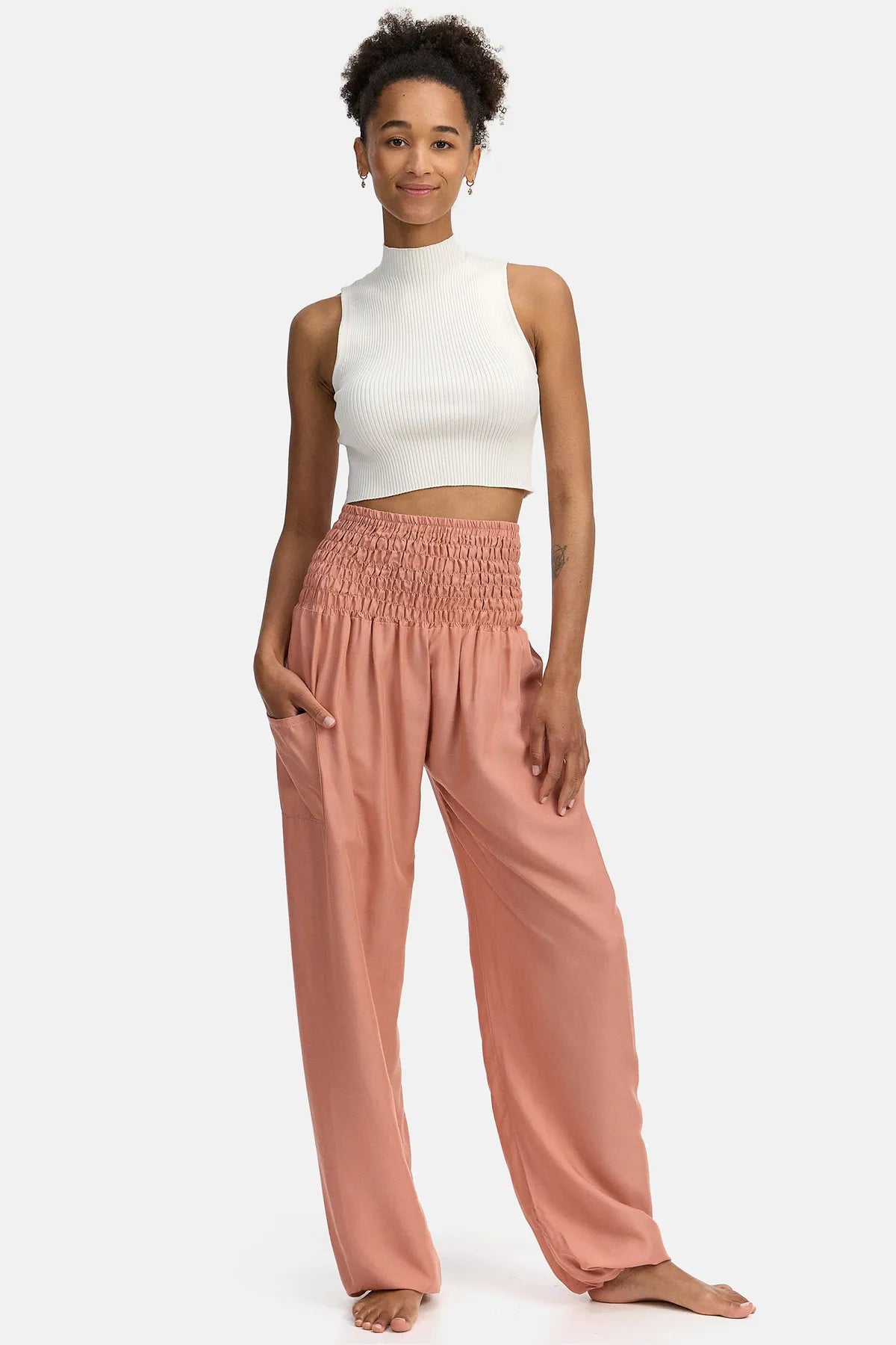 Sarouel vieux rose version longue