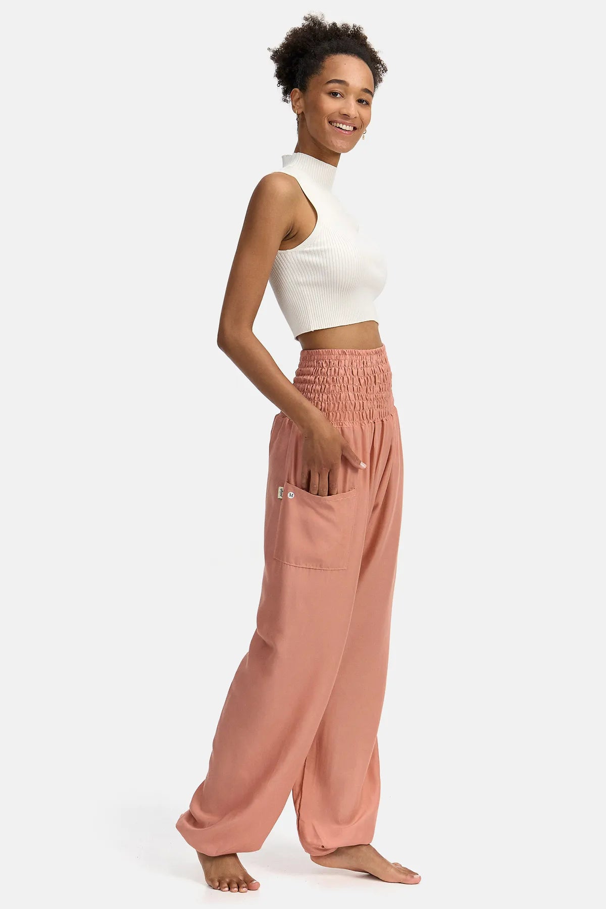 Sarouel vieux rose version longue