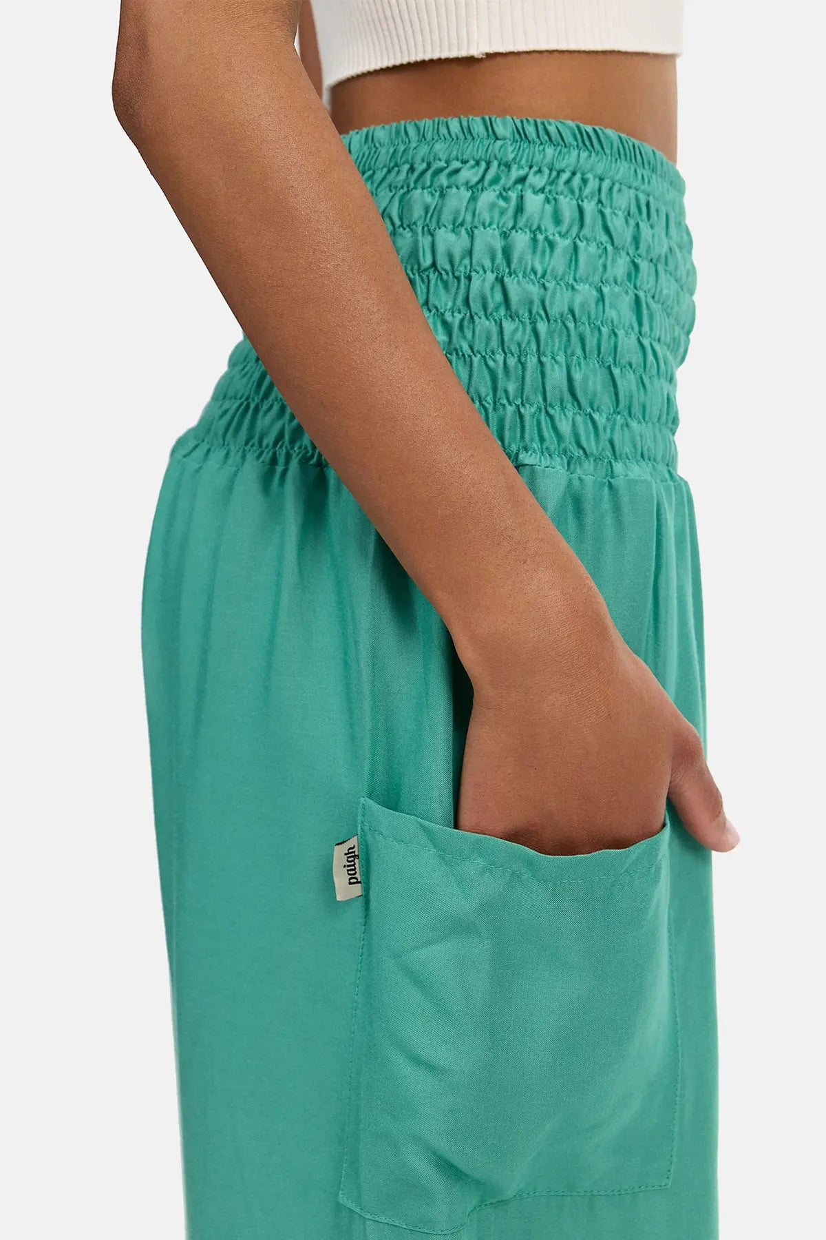 Sarouel vert menthe version longue