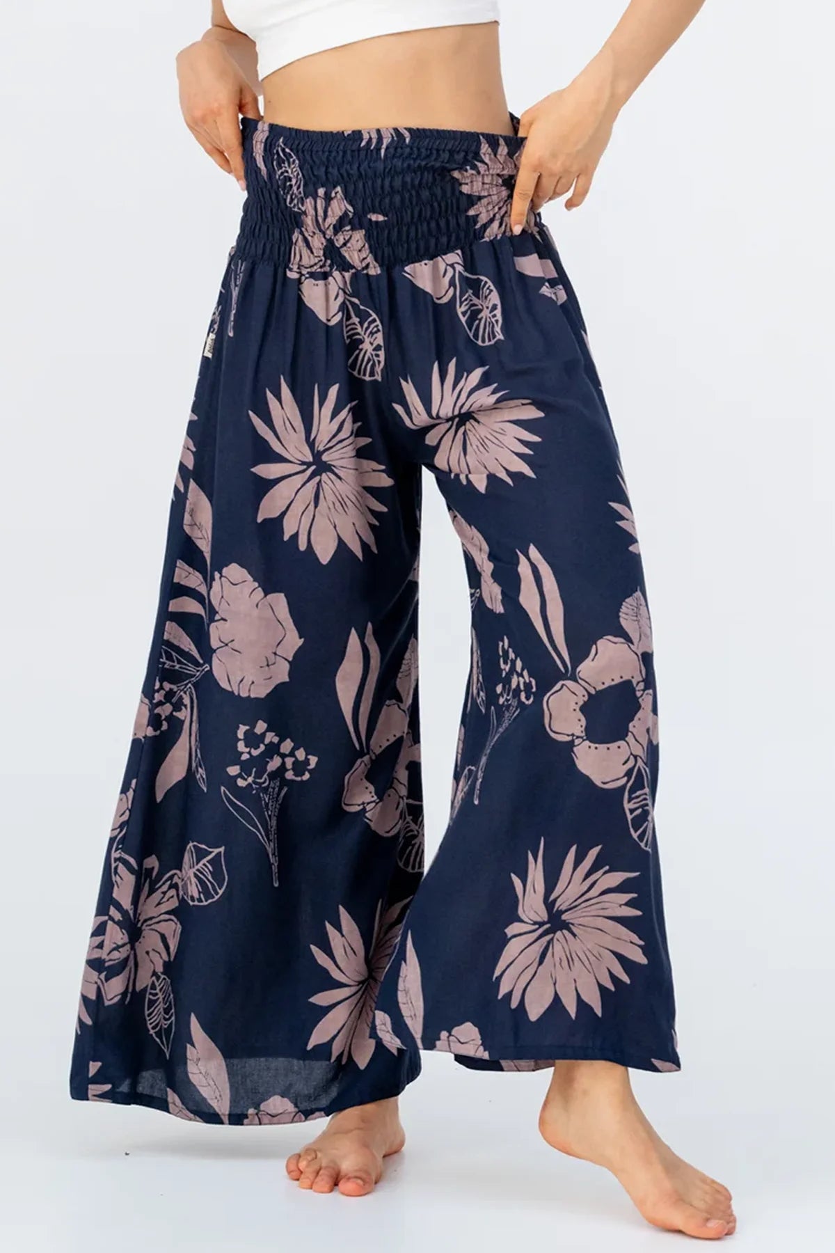 Palazzo Water Lily Dark Blue Short Version