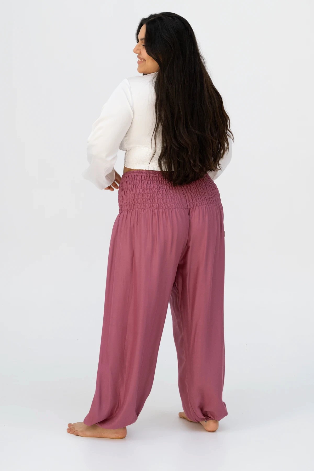 Sarouel rouge framboise grande taille
