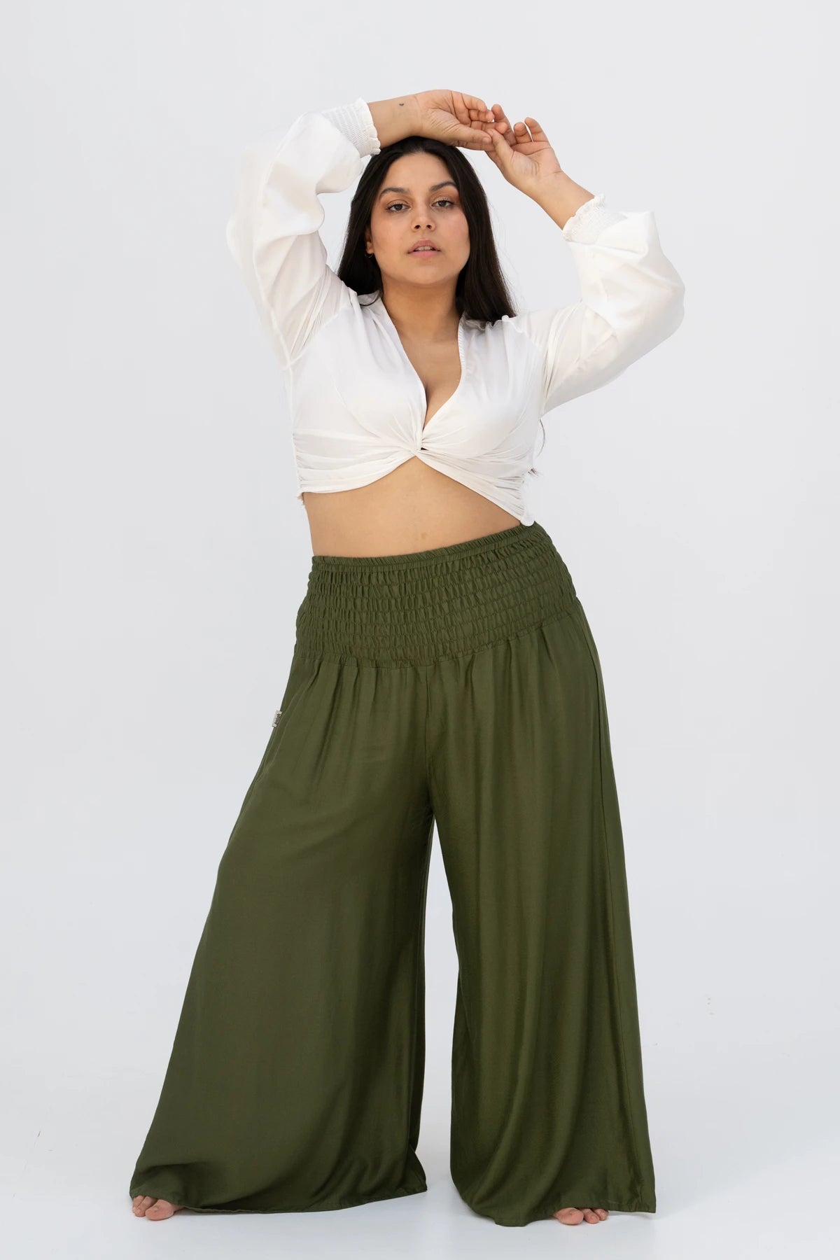 Palazzo Olive Plus Size