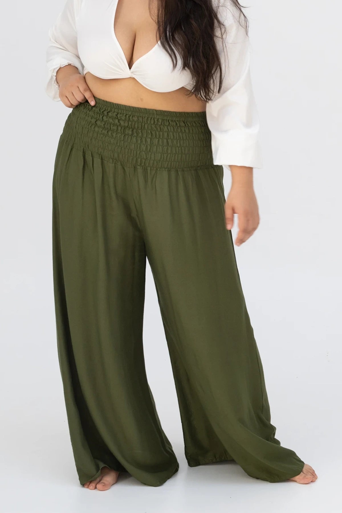 Palazzo Olive Plus Size