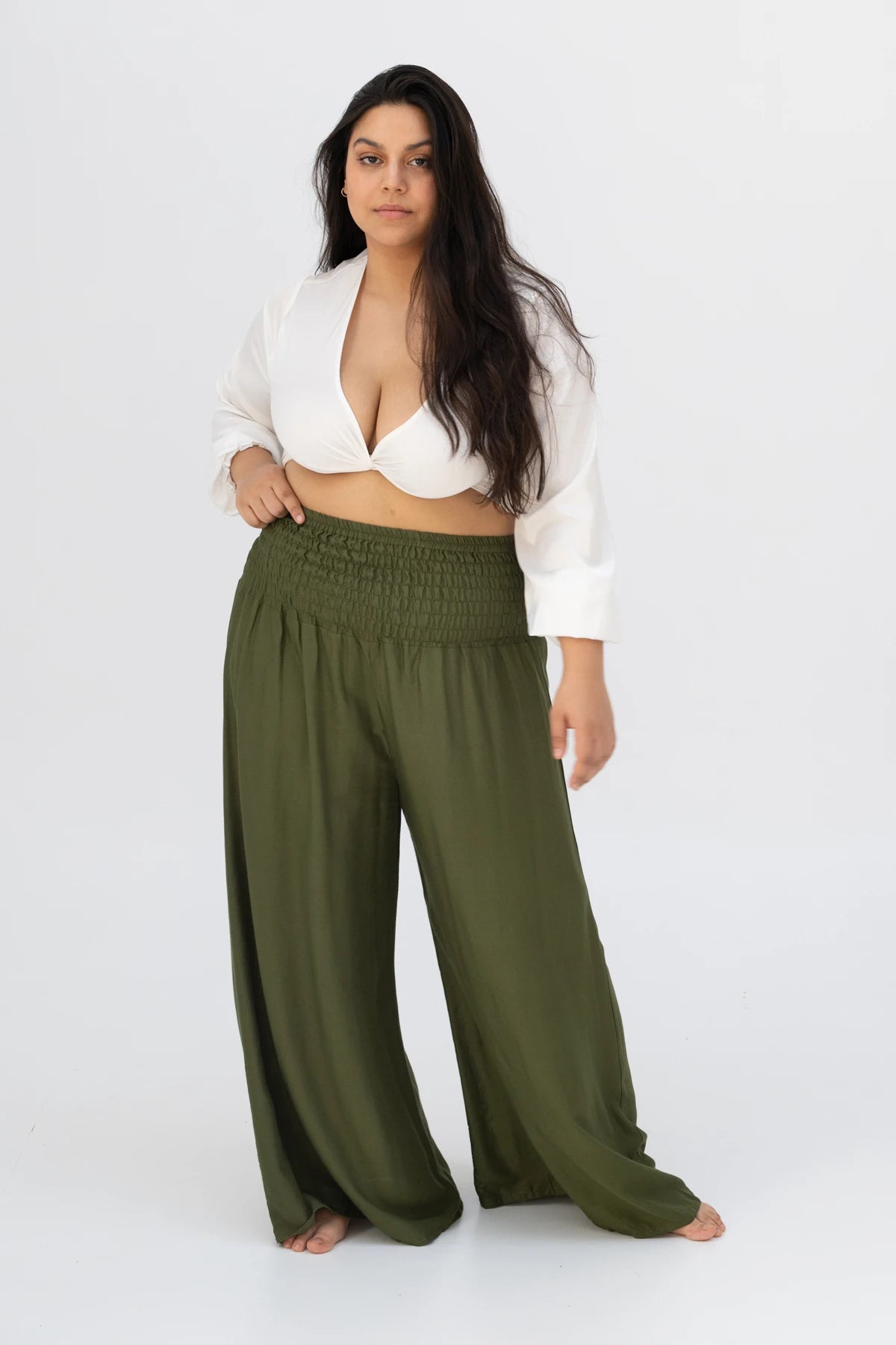 Palazzo Olive Plus Size