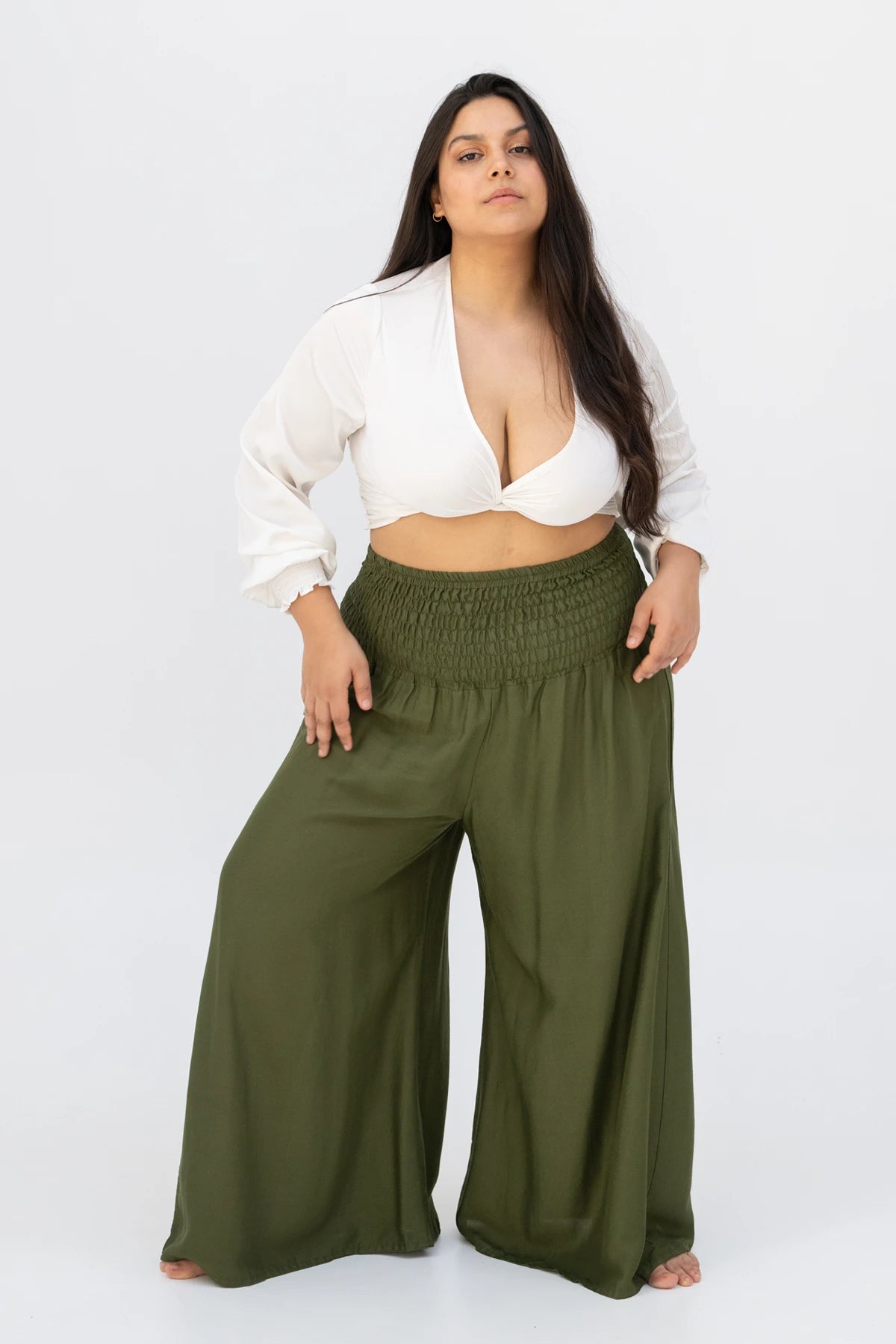 Palazzo Olive Plus Size