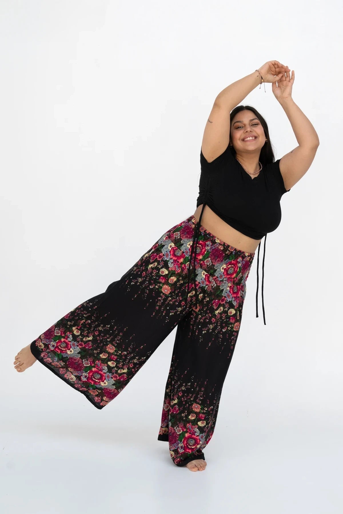 Palazzo Tropical Floral Splendor Taille Plus