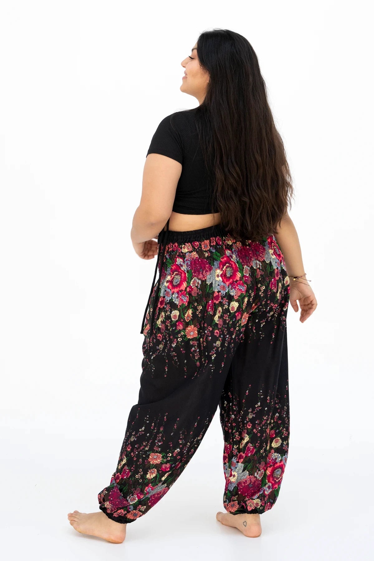 Sarouel tropical floral splendeur grande taille
