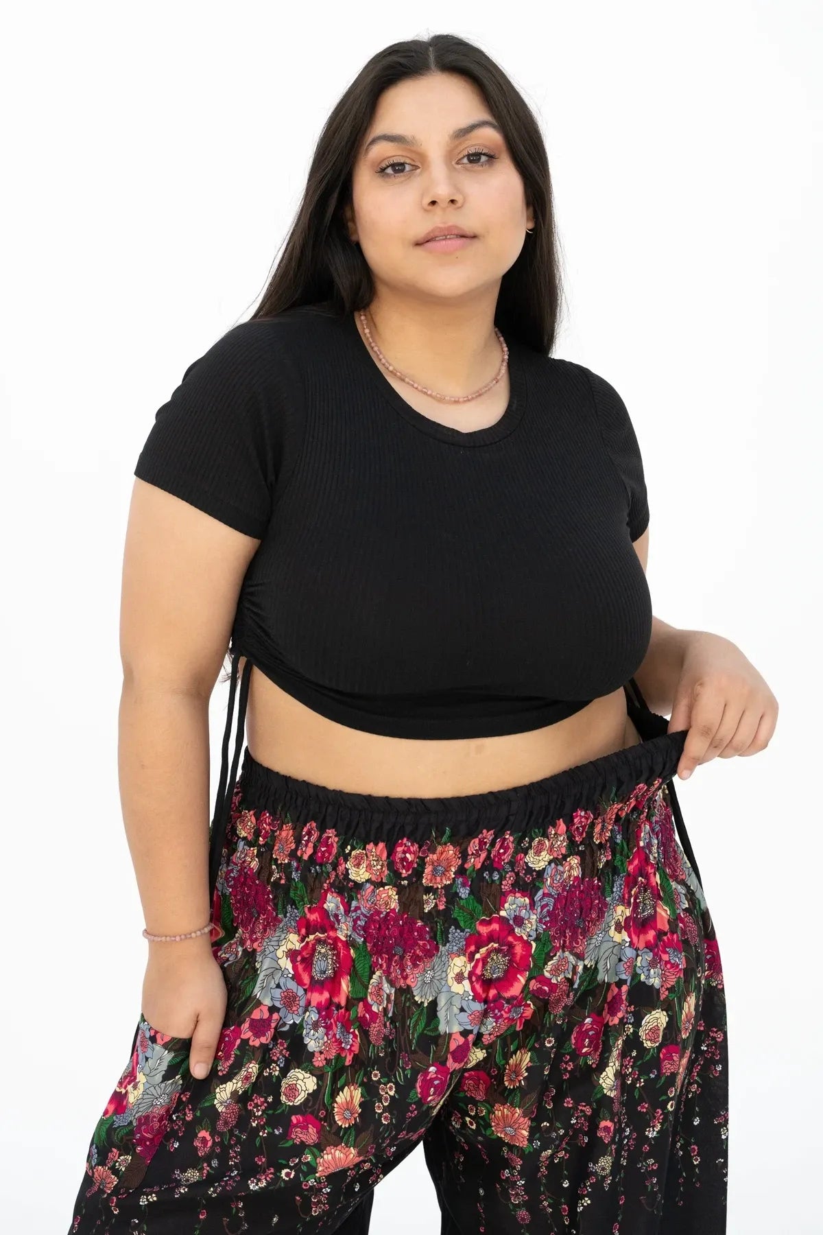 Sarouel tropical floral splendeur grande taille