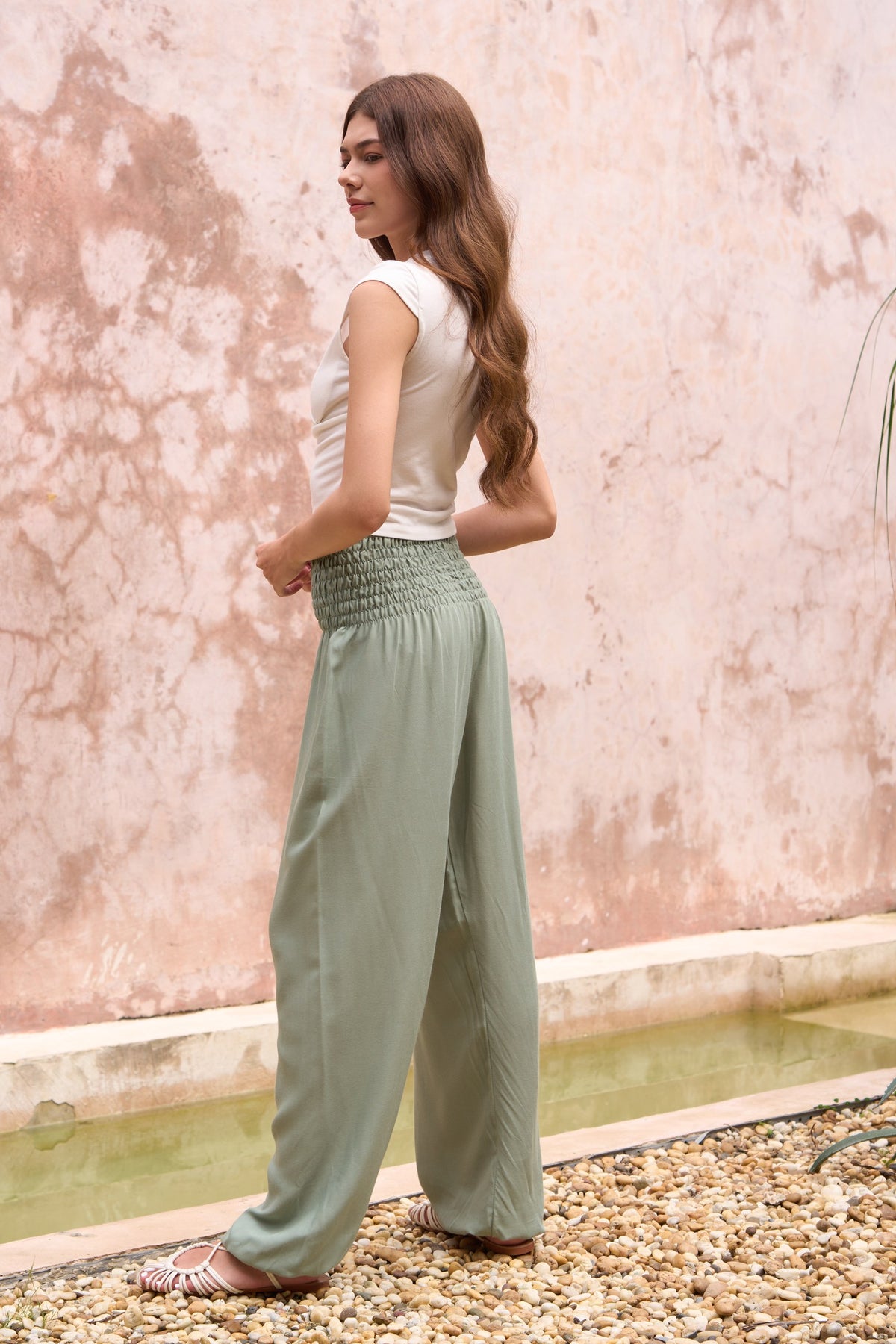 Harem pants sage green