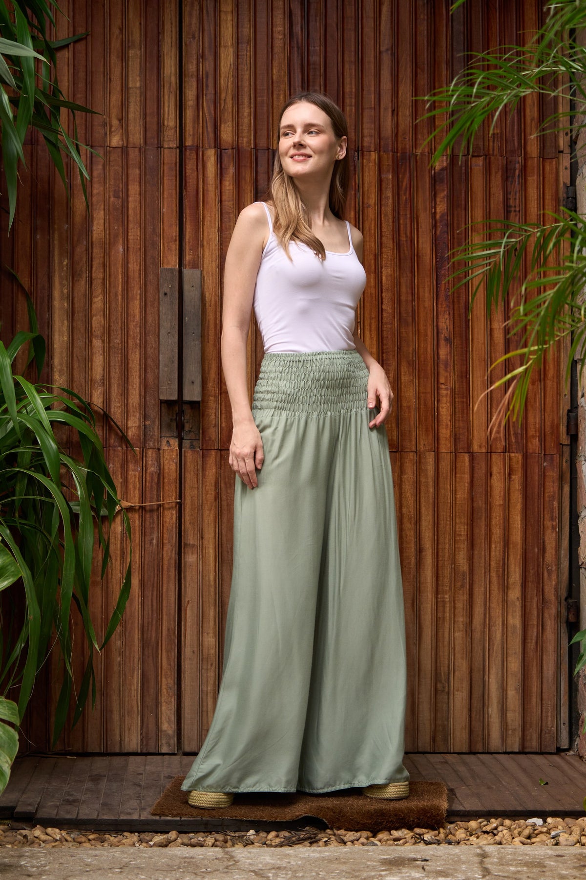Palazzo Sage Green Plus Size