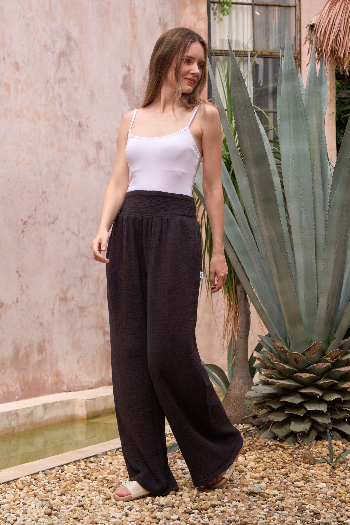 Muslin Palazzo Black