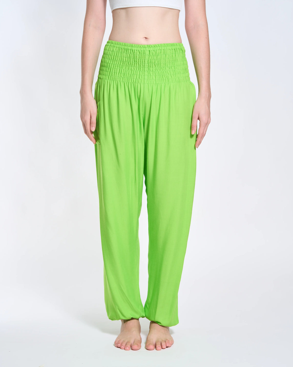 Harem pants raspberry red