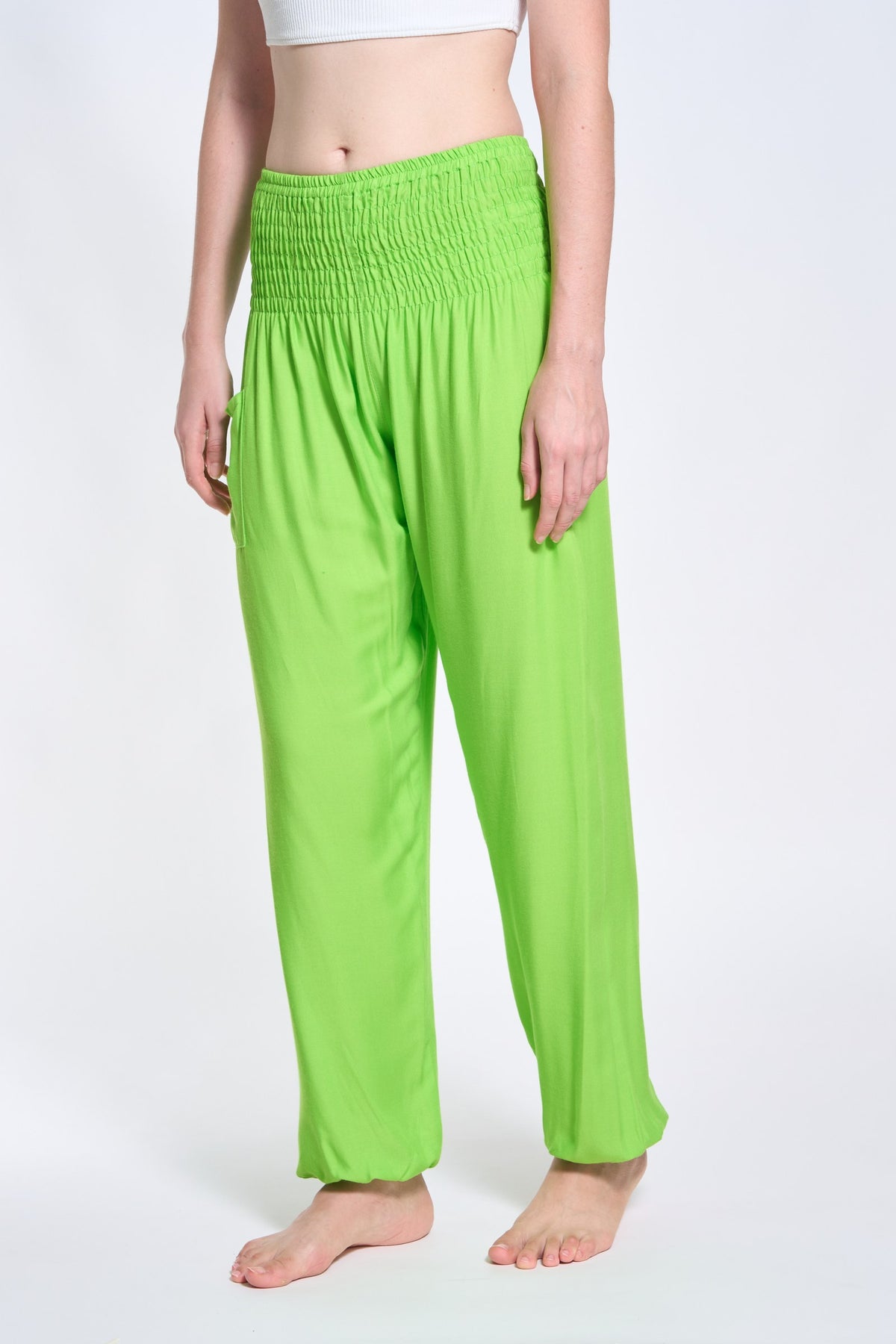 Harem pants raspberry red