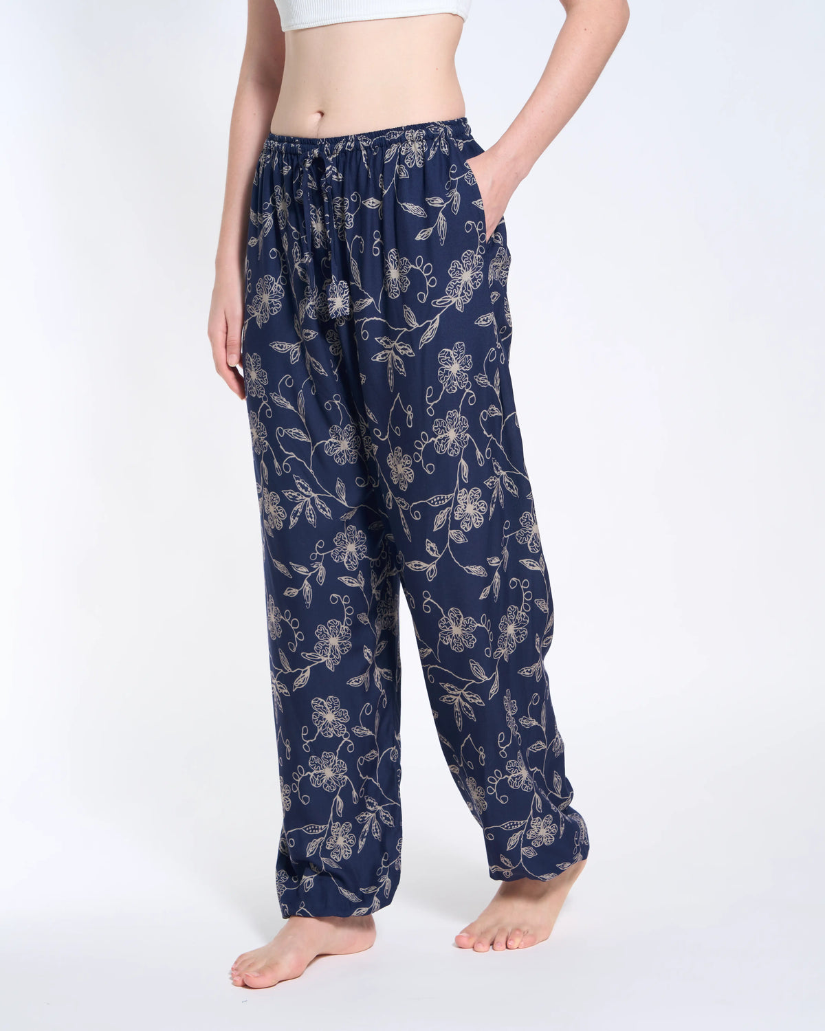 Tuch Tiefblaue Wildblume