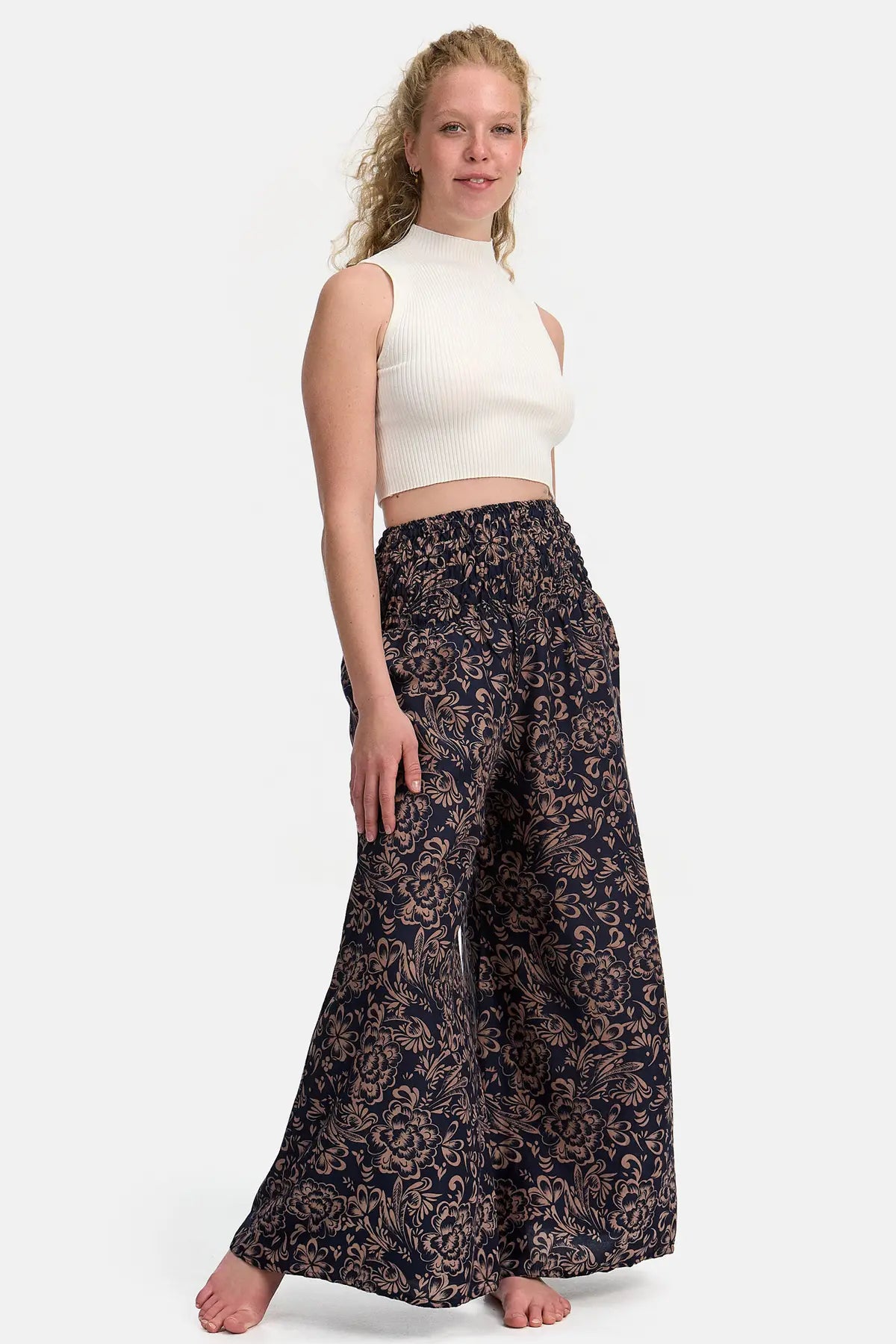 Palazzo Rose Blossom Blu scuro