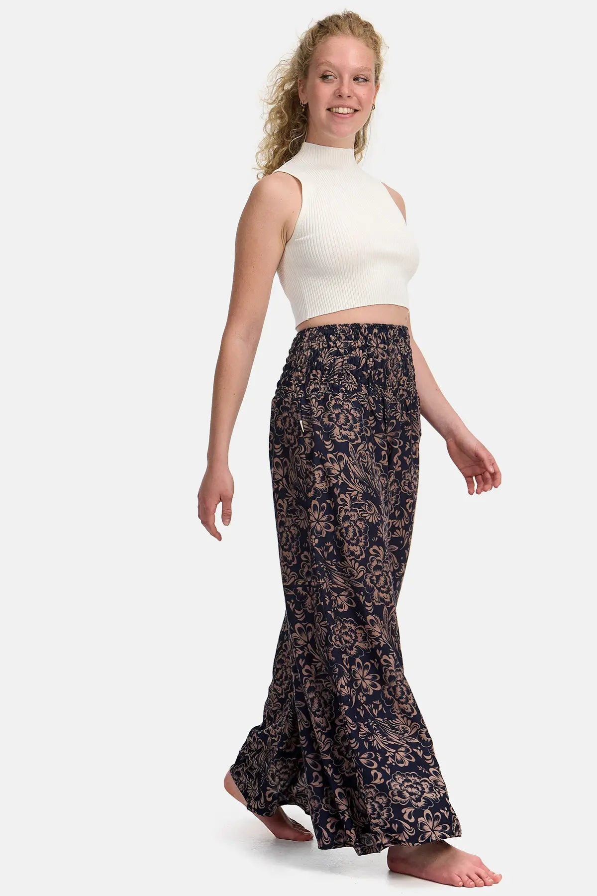 Palazzo Rose Blossom Blu scuro