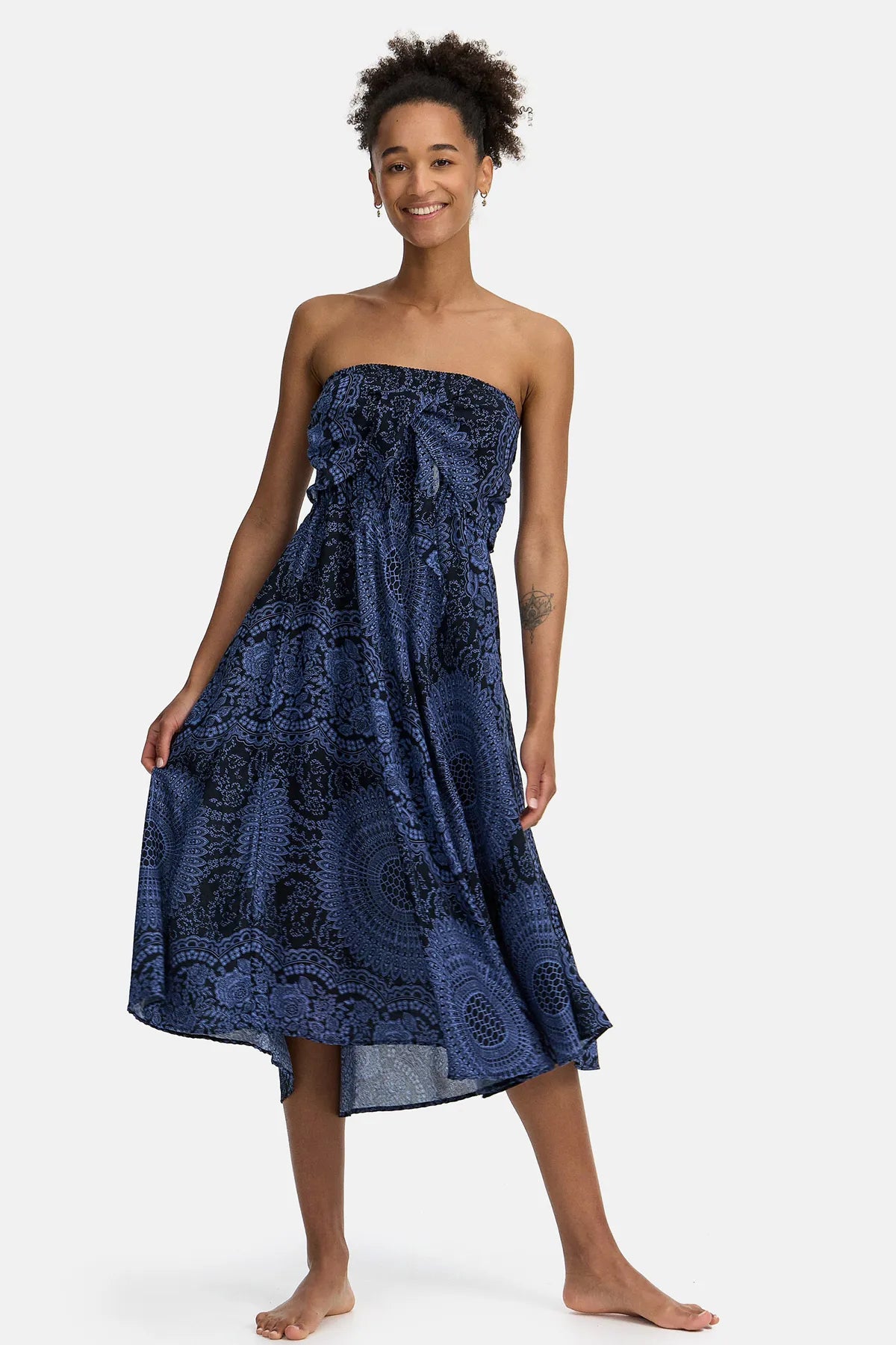 Vestido saia 2 em 1 noite mandala