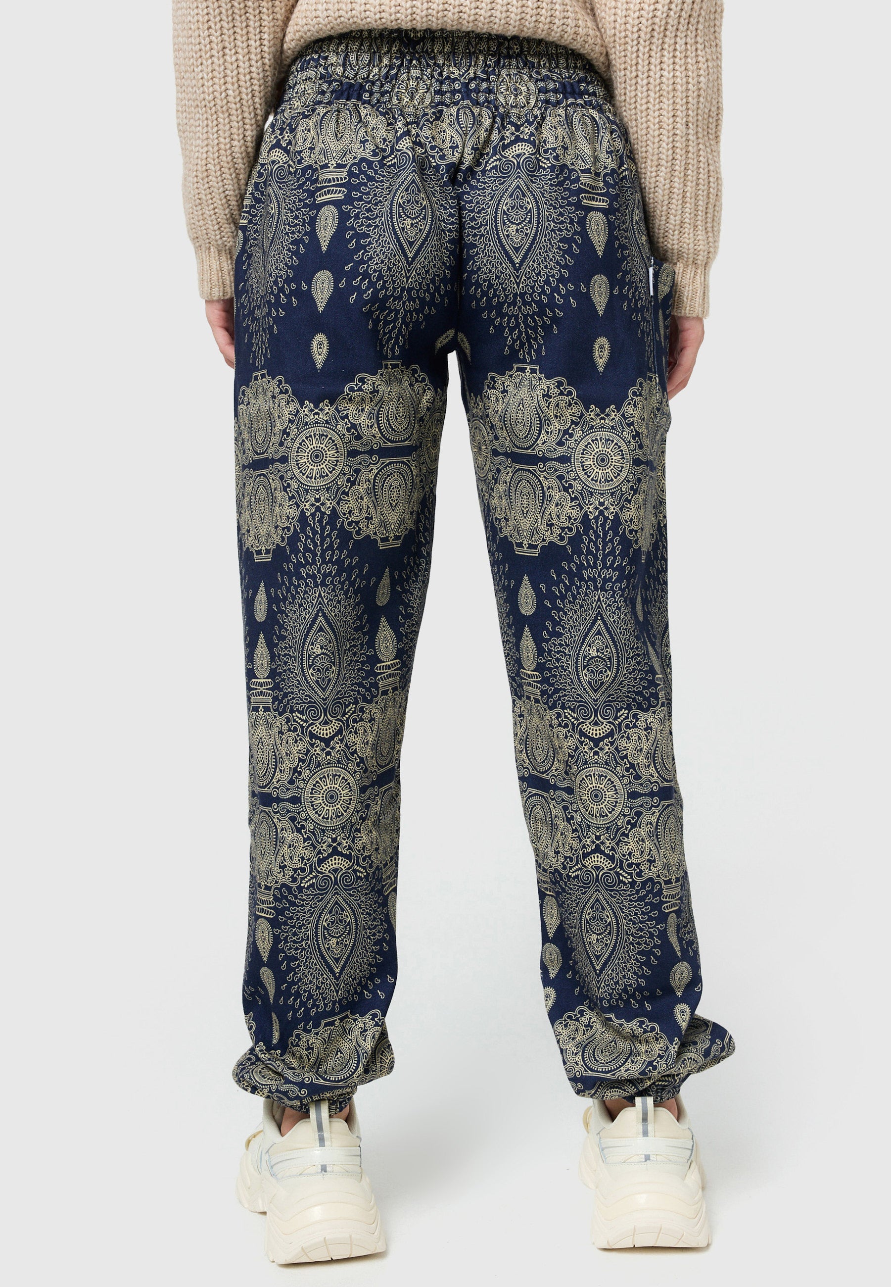 Pantalones bombachos cálidos para estar por casa Dark Blue Morning Dew