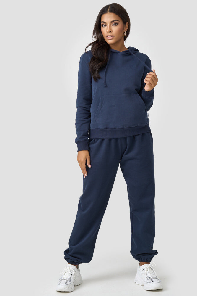 Warme Loungewear Haremshose Dunkelblau