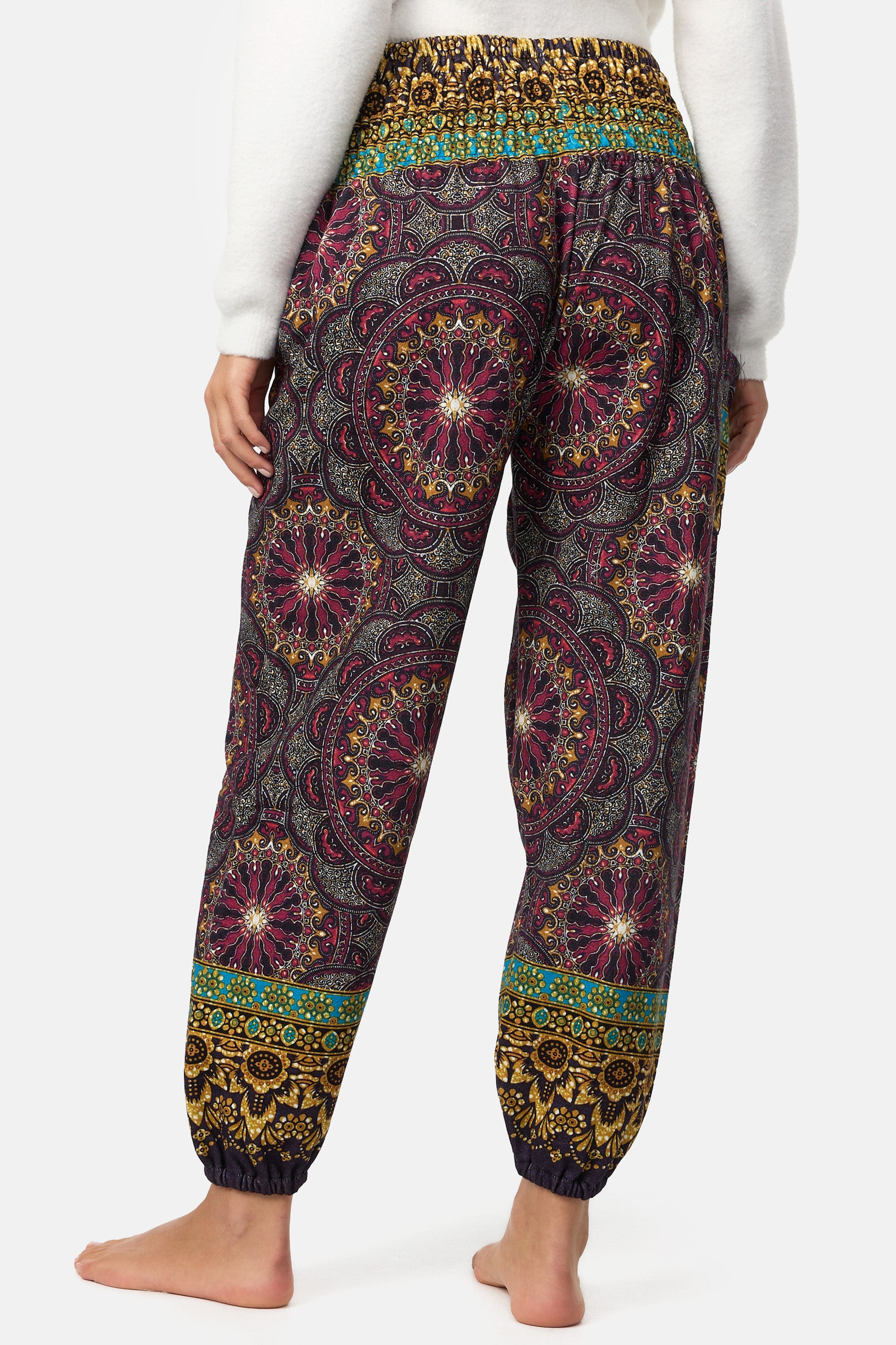 Pantalones harén cálidos para estar por casa polvo de estrellas