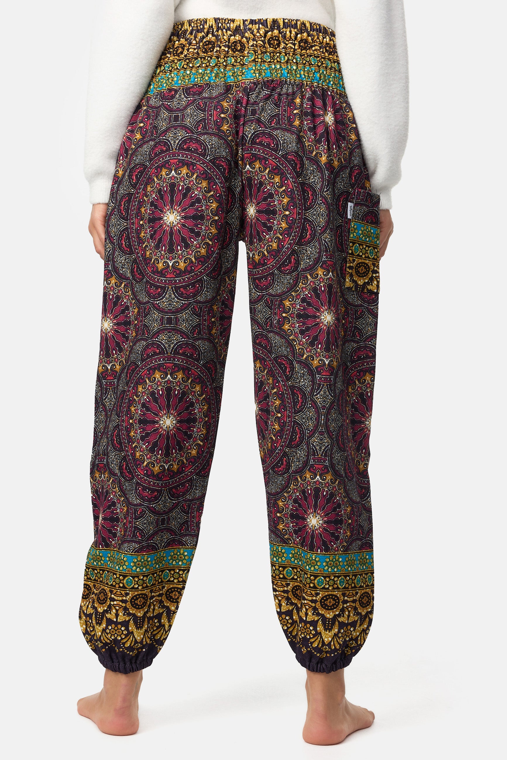 Pantalones harén cálidos para estar por casa polvo de estrellas
