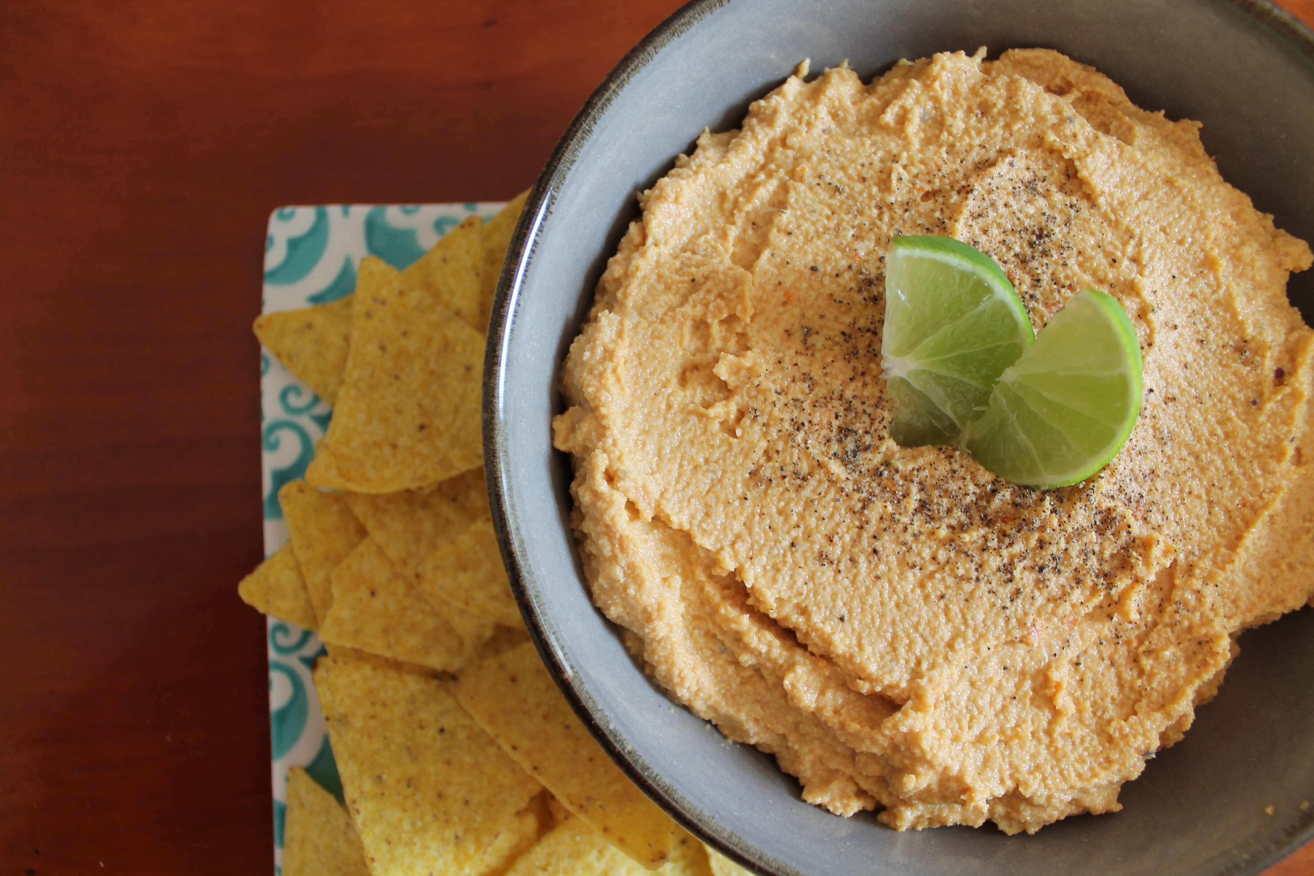 Cashew Käse Dip vegan Ansicht von oben