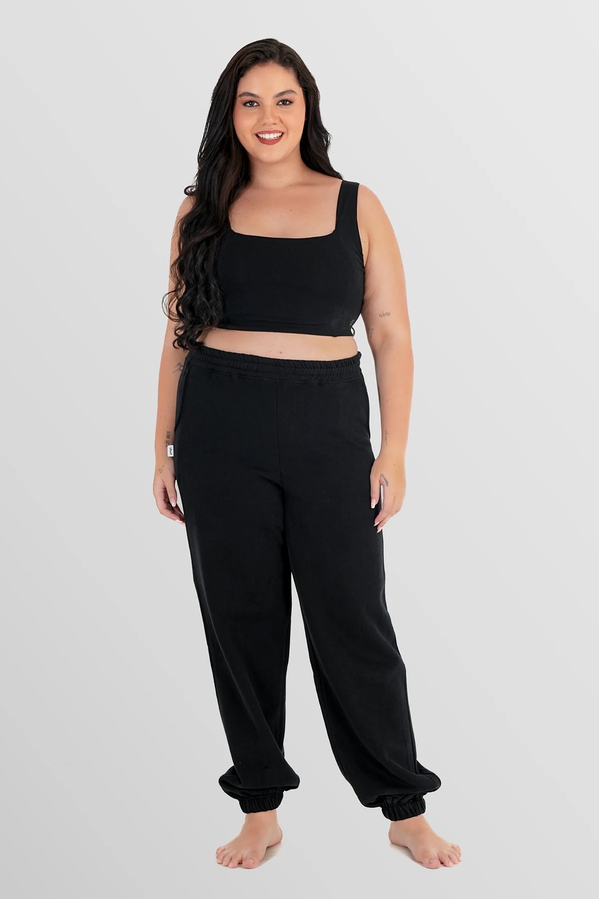 Sweatpants Classic Schwarz Plus Size