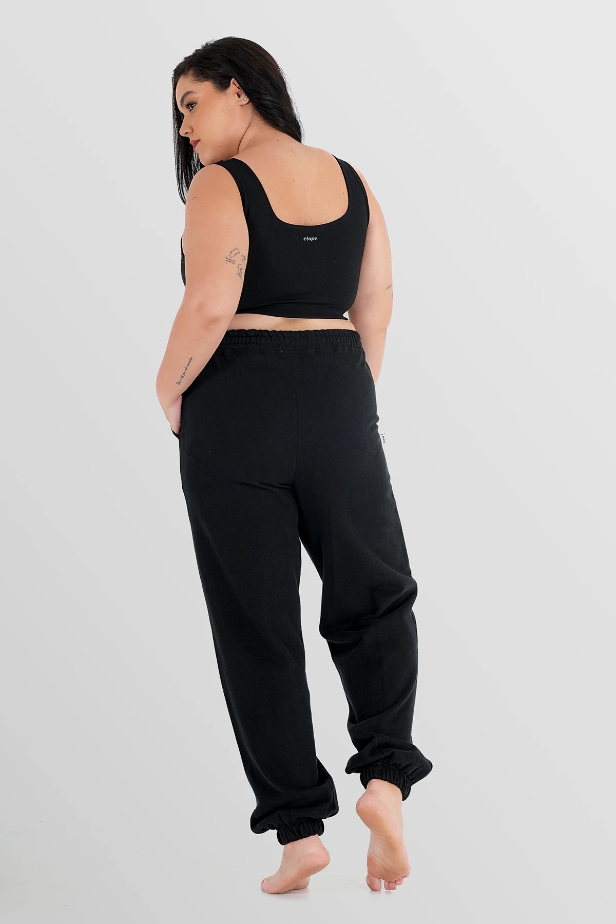 Sweatpants Classic Schwarz Plus Size