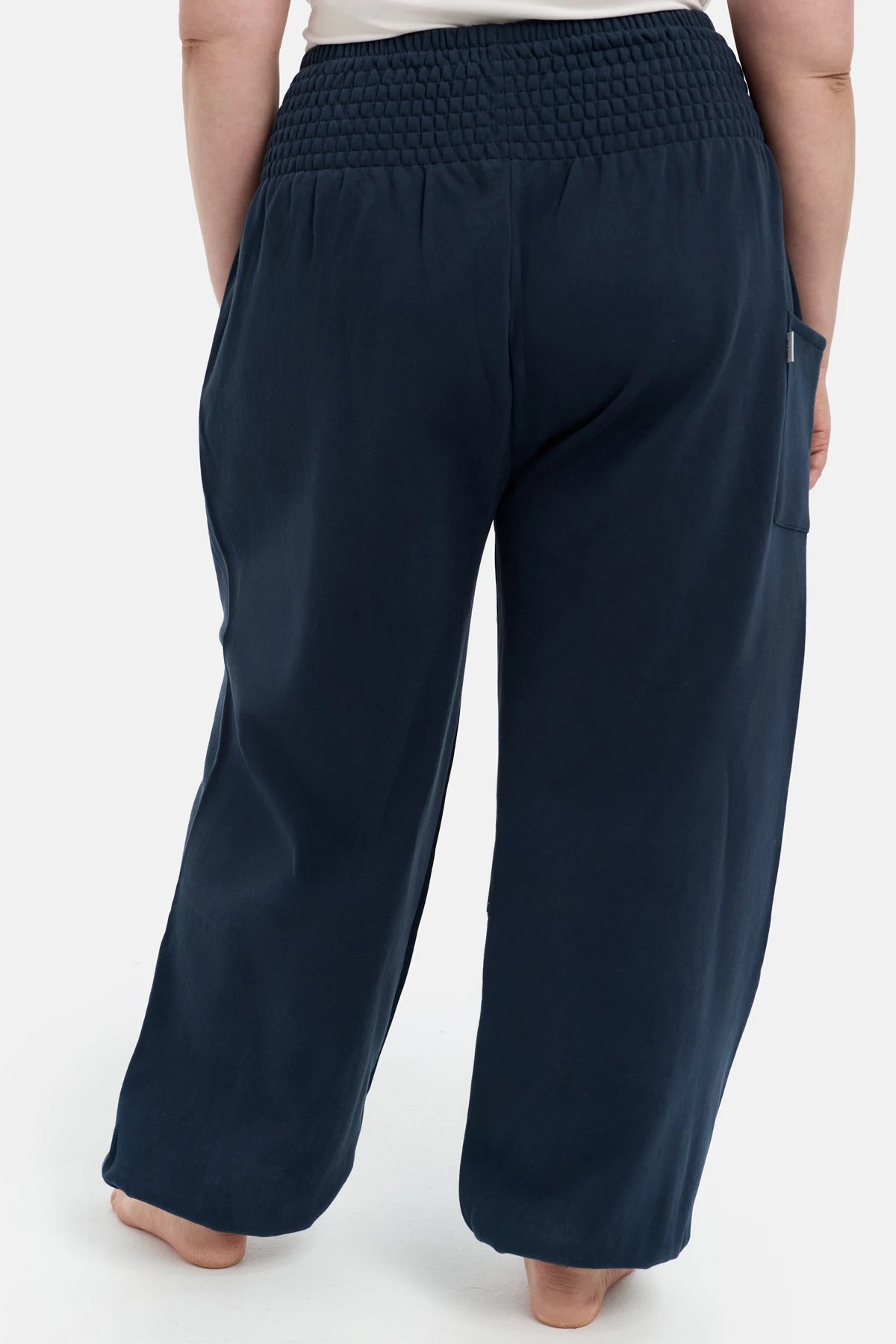 Pantalon de harem à vêtements de lunge chauds bleu foncé