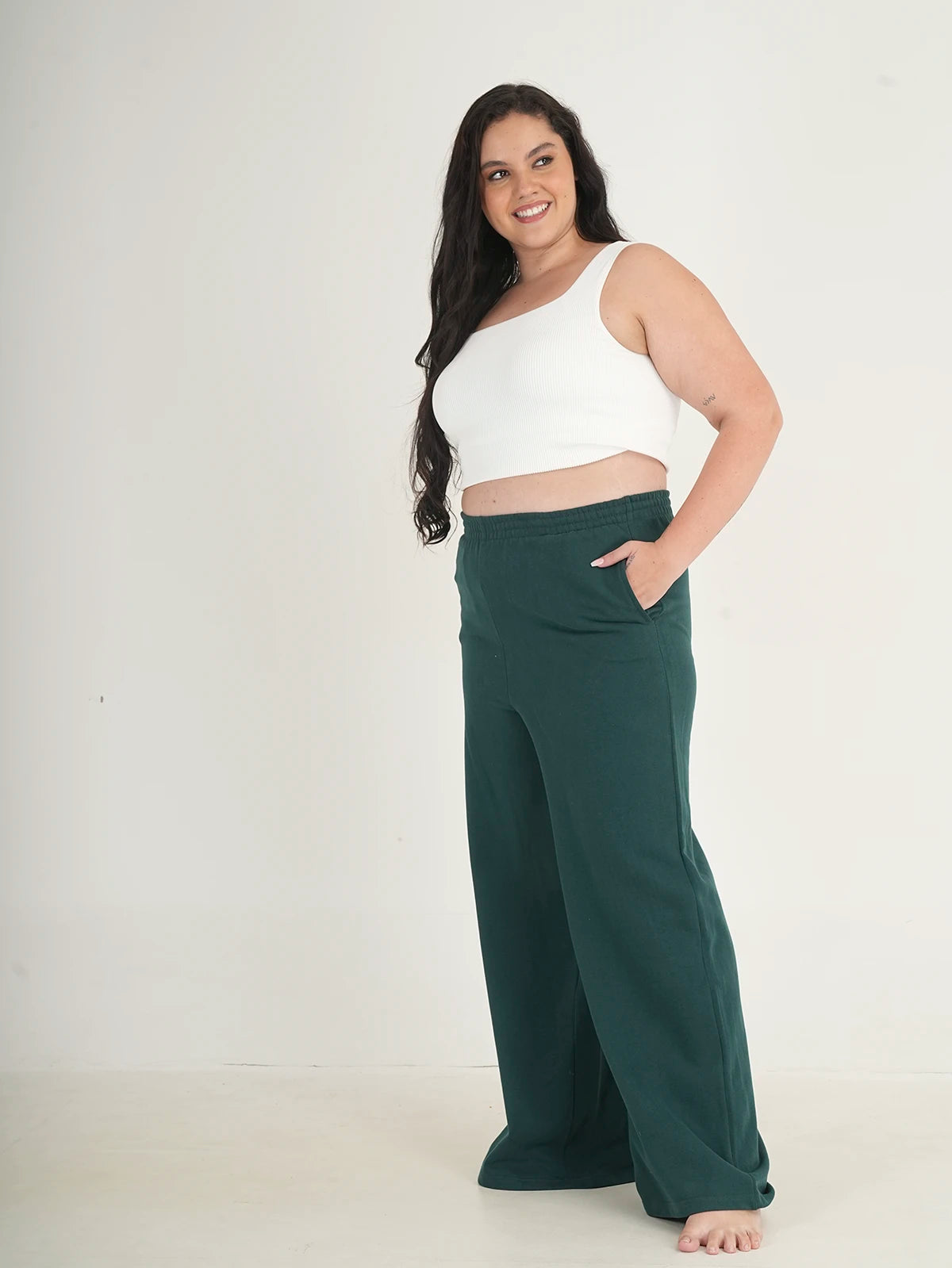 Sweatpants Straight Leg Deep Sea Plus Size