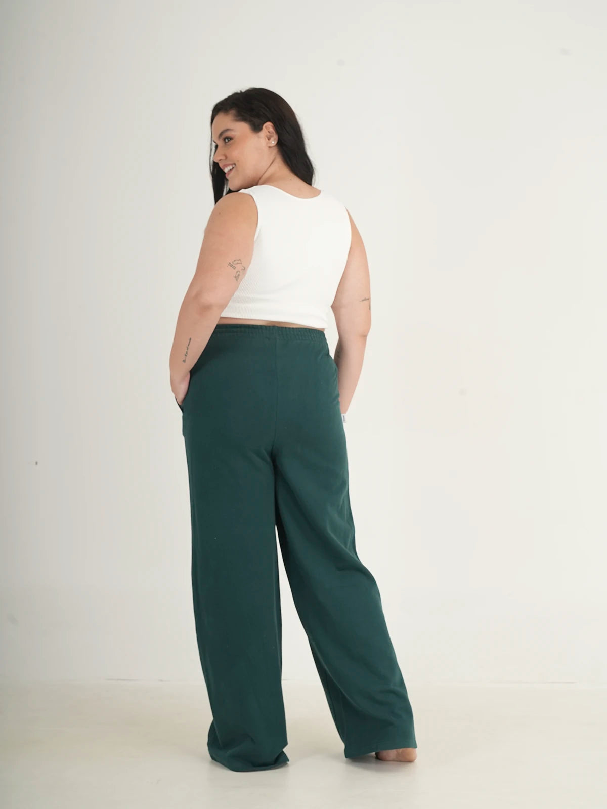 Sweatpants Straight Leg Deep Sea Plus Size