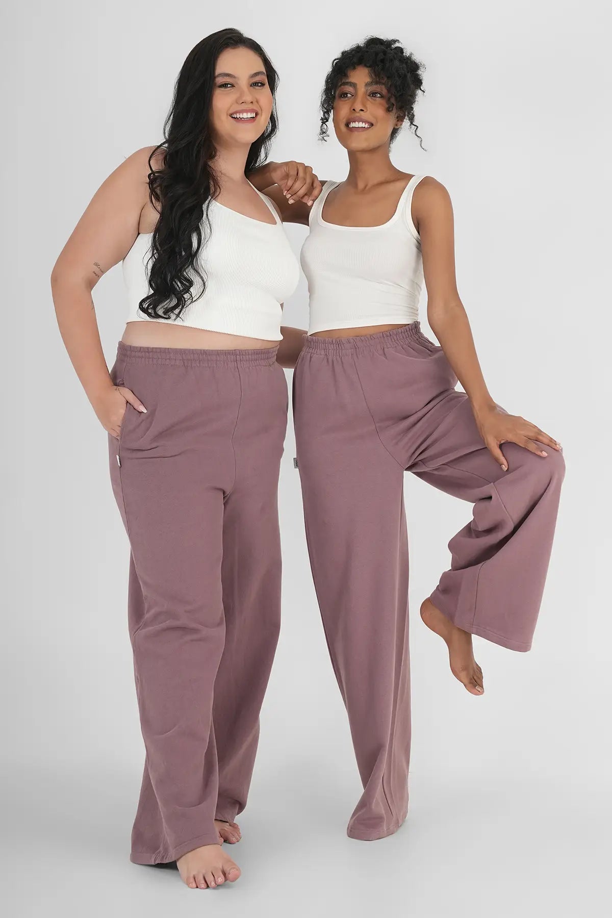 Sweatpants Straight Leg Plum Plus Size