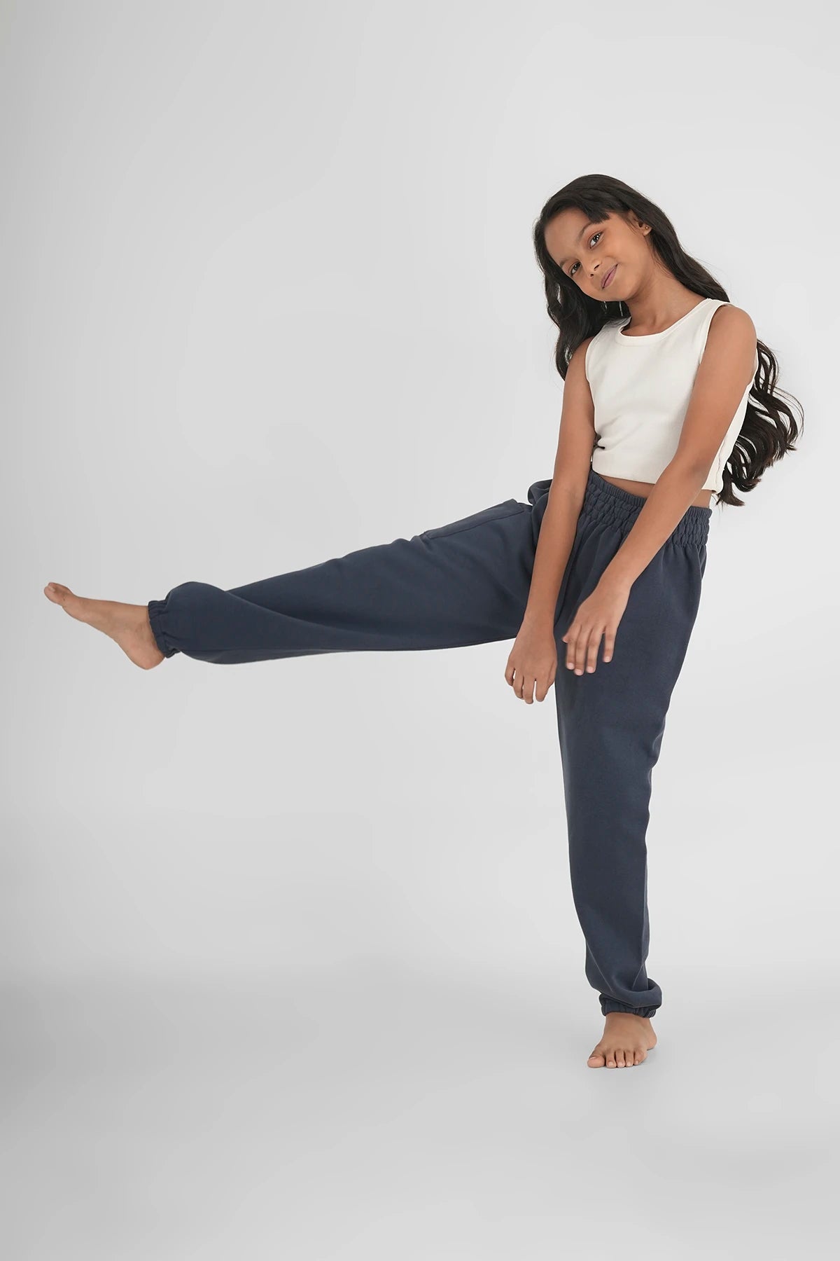 Kinder Warme Haremshose Dunkelblau