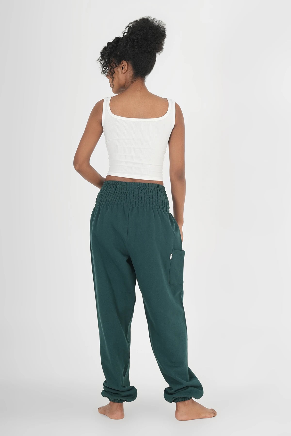 Warme Loungewear Haremshose Tiefsee