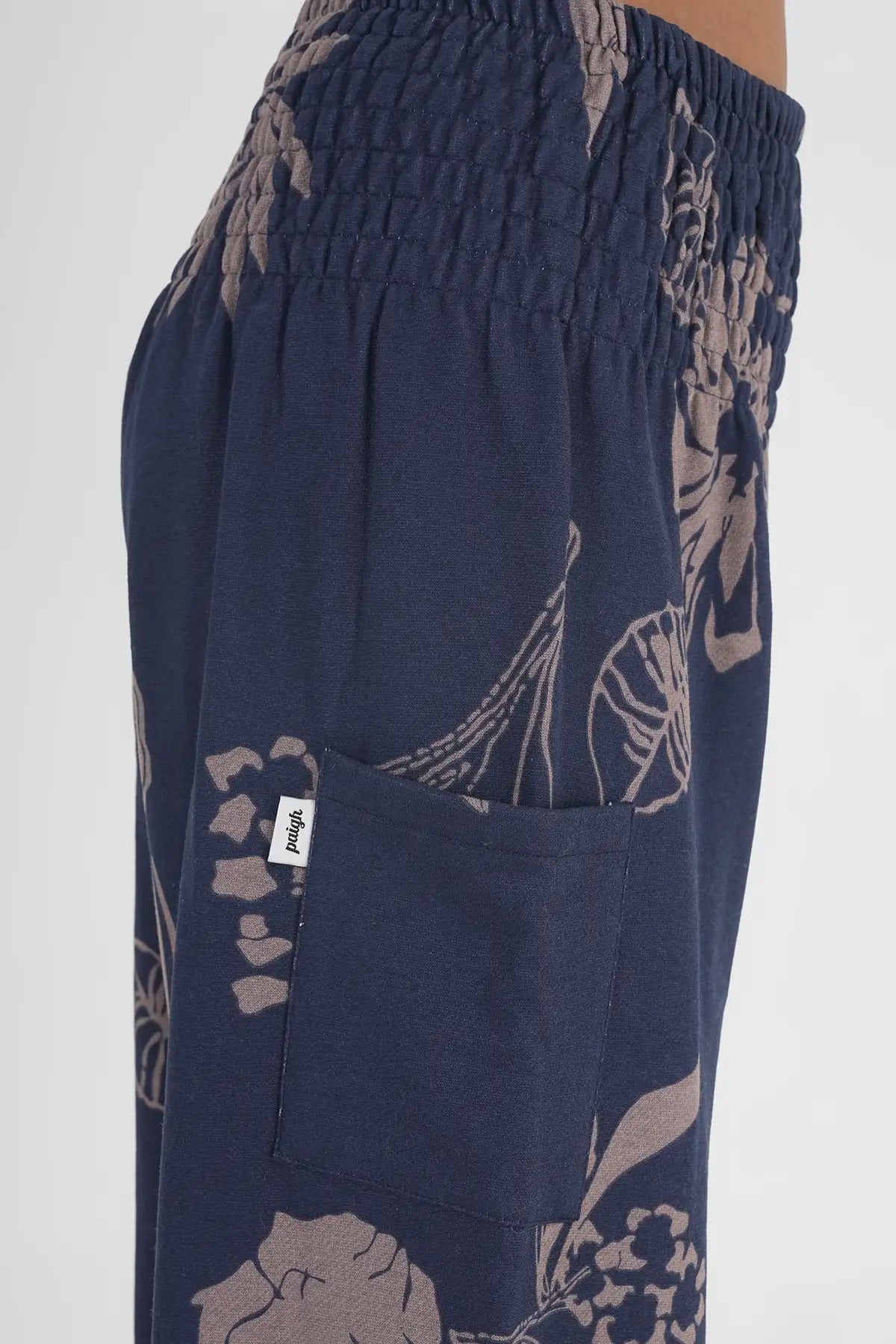 Caldi pantaloni harem per l'abbigliamento da casa ninfea blu scuro