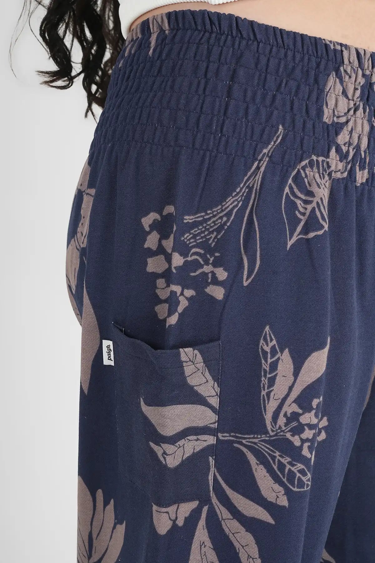 Caldi pantaloni harem per l'abbigliamento da casa ninfea blu scuro