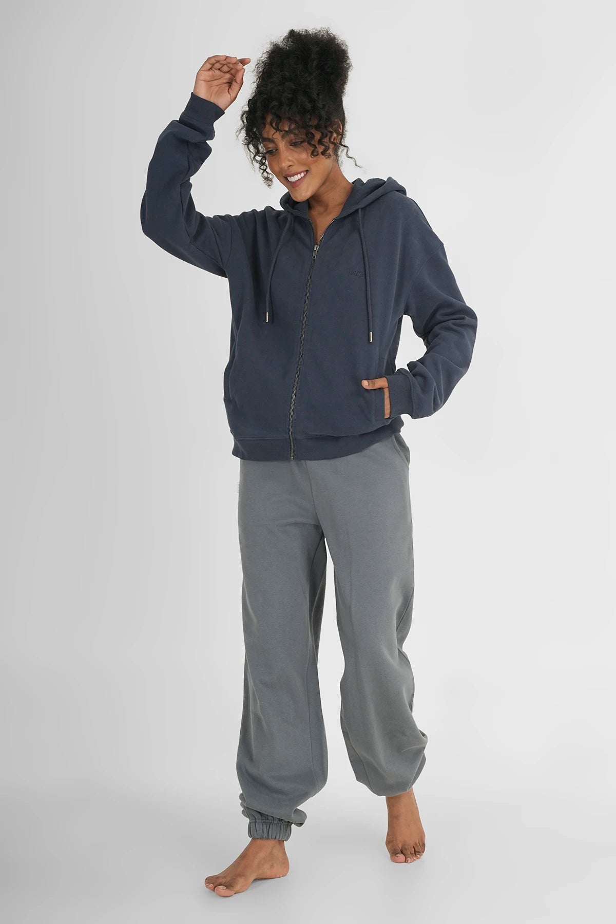 Zip Hoodie Dunkelblau