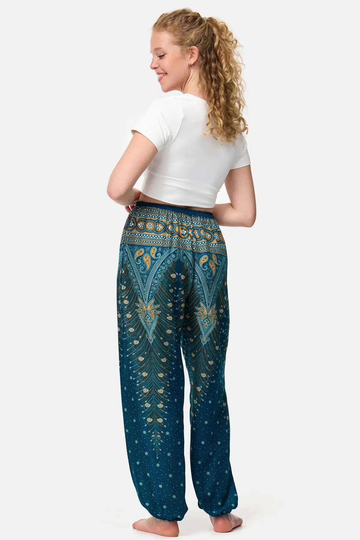 Drawstring Pants Oriental Sea