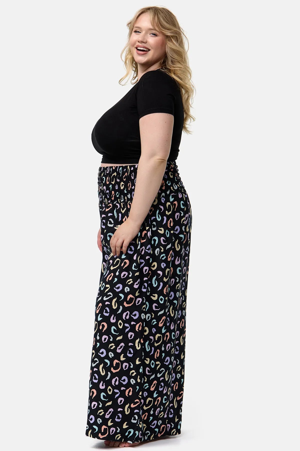 Palazzo Pastel Safari Plus Size