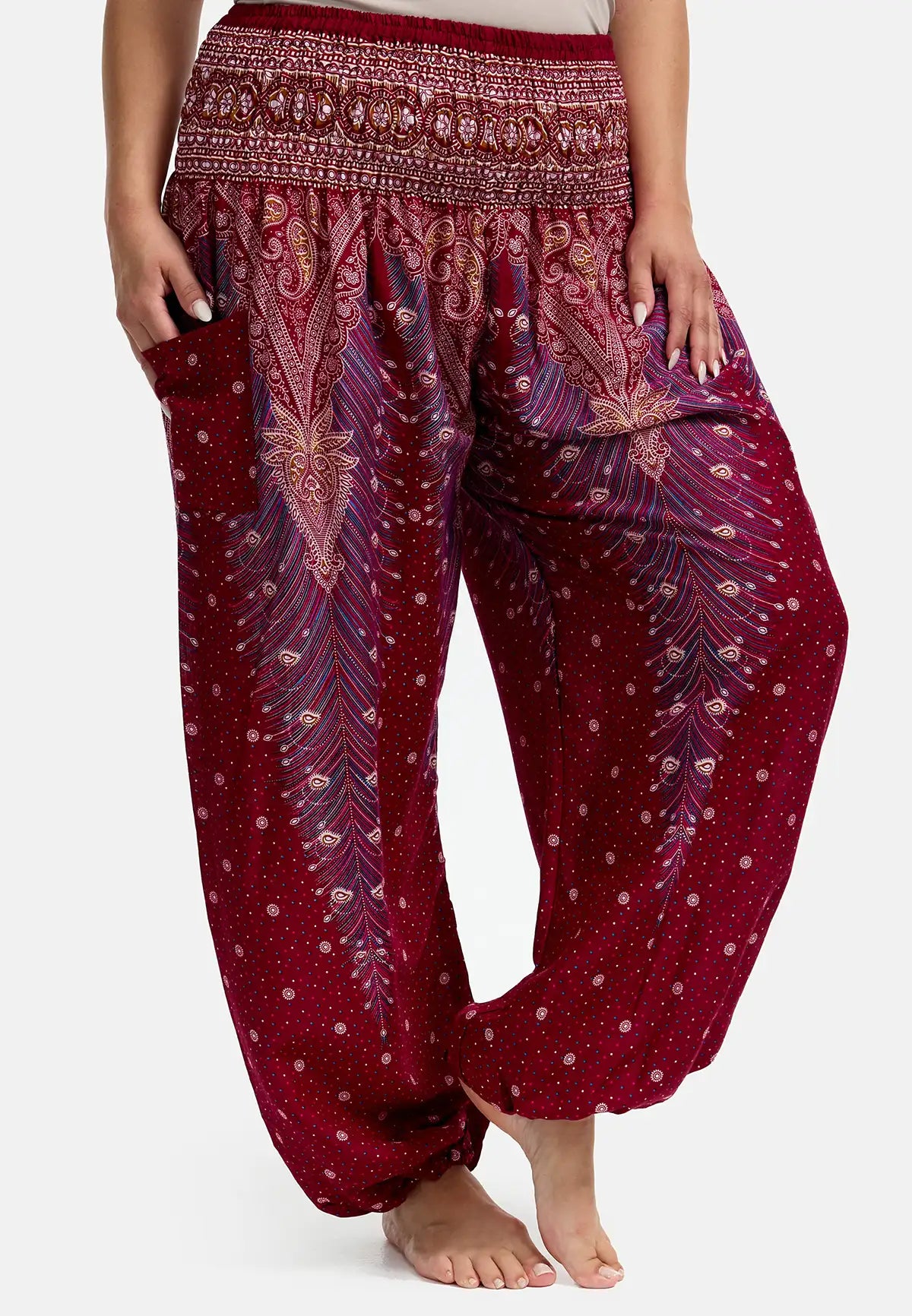 Harem Pants Oriental Volcano Plus Size