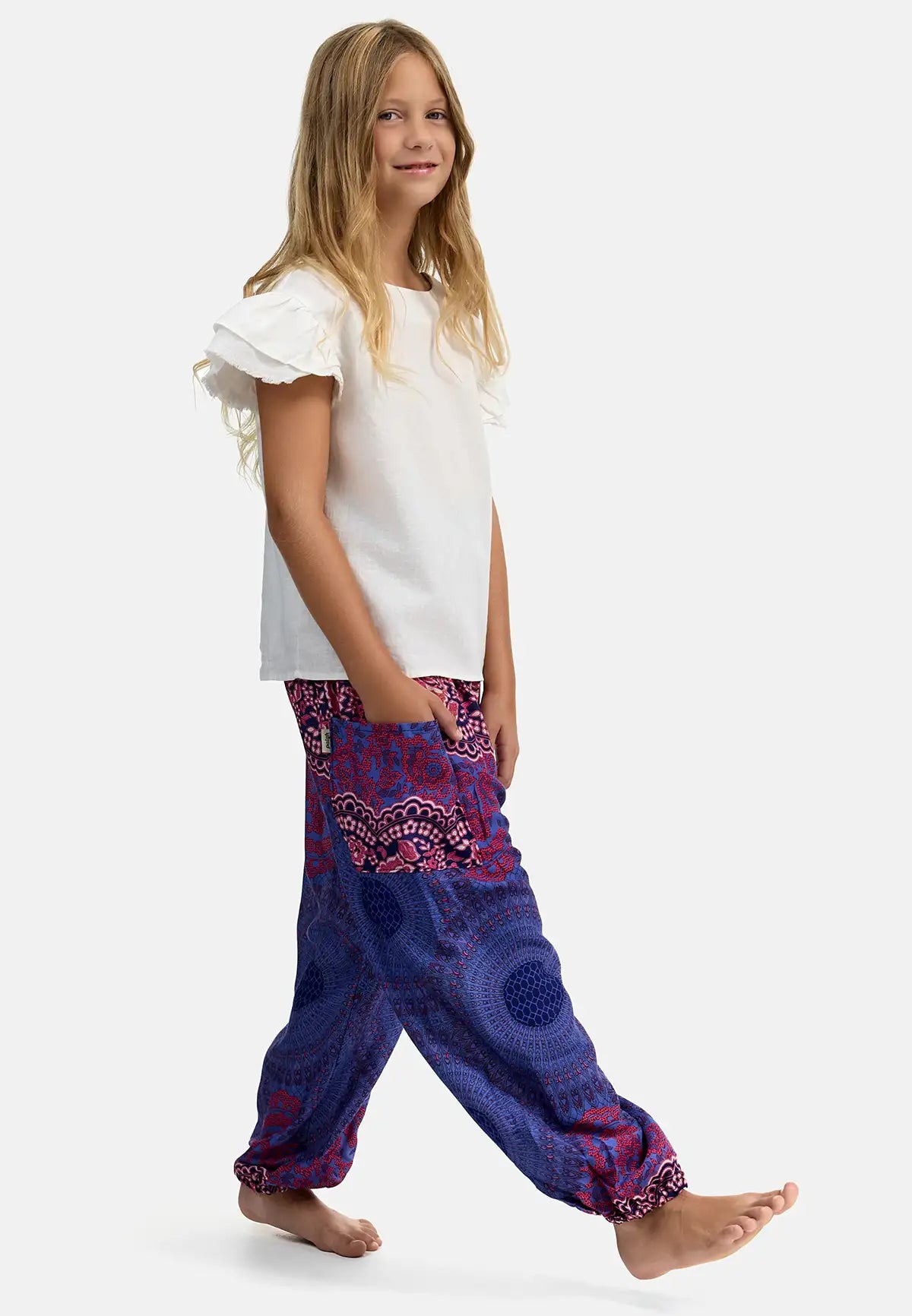 Kids Harem Pants Rosy Mandala