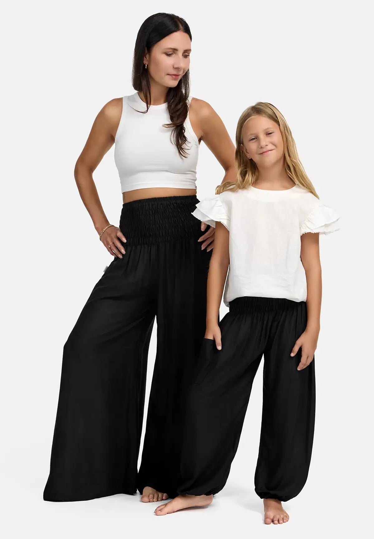 Kids Harem Pants Black