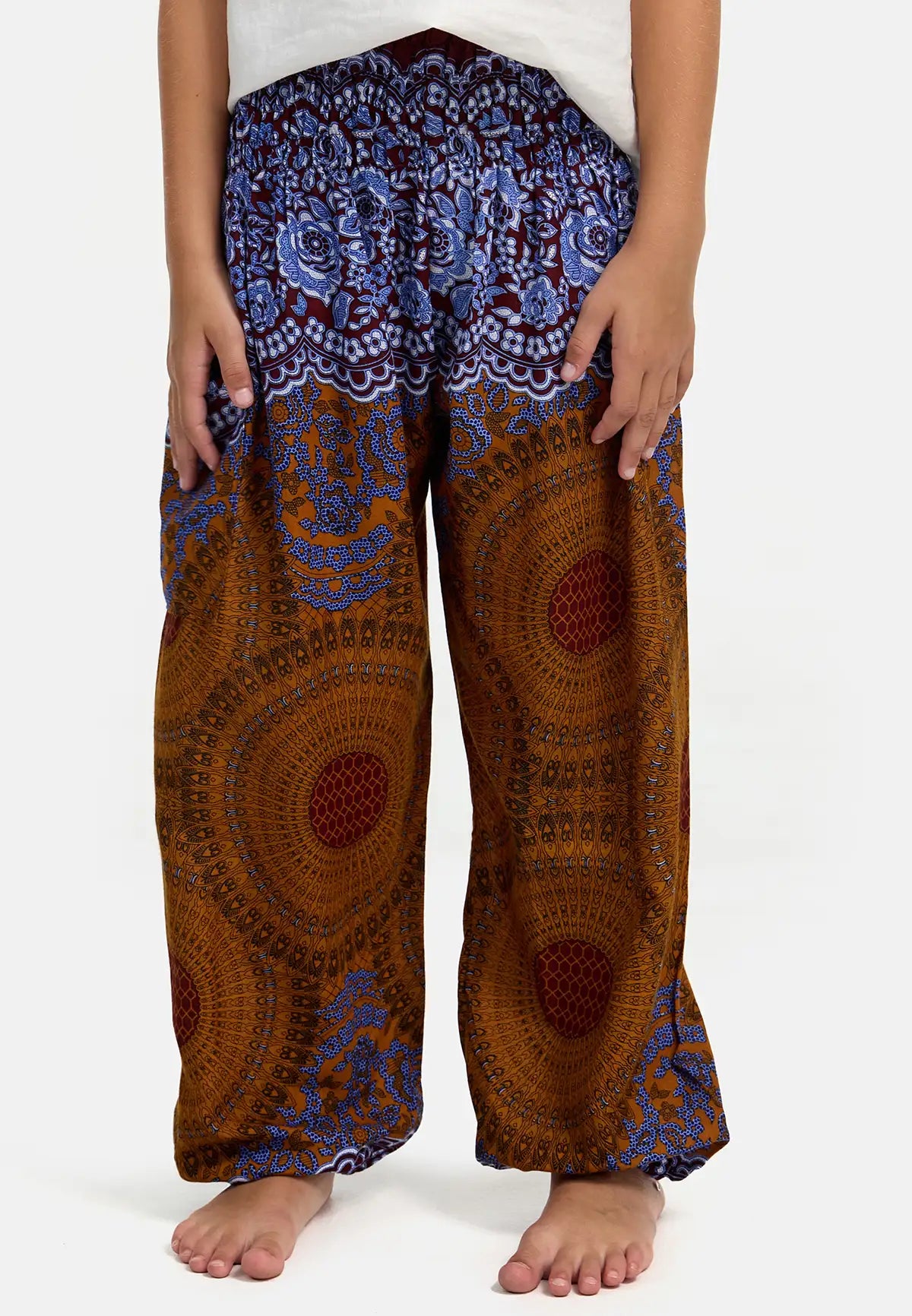 Kids Harem Pants Natural Mandala