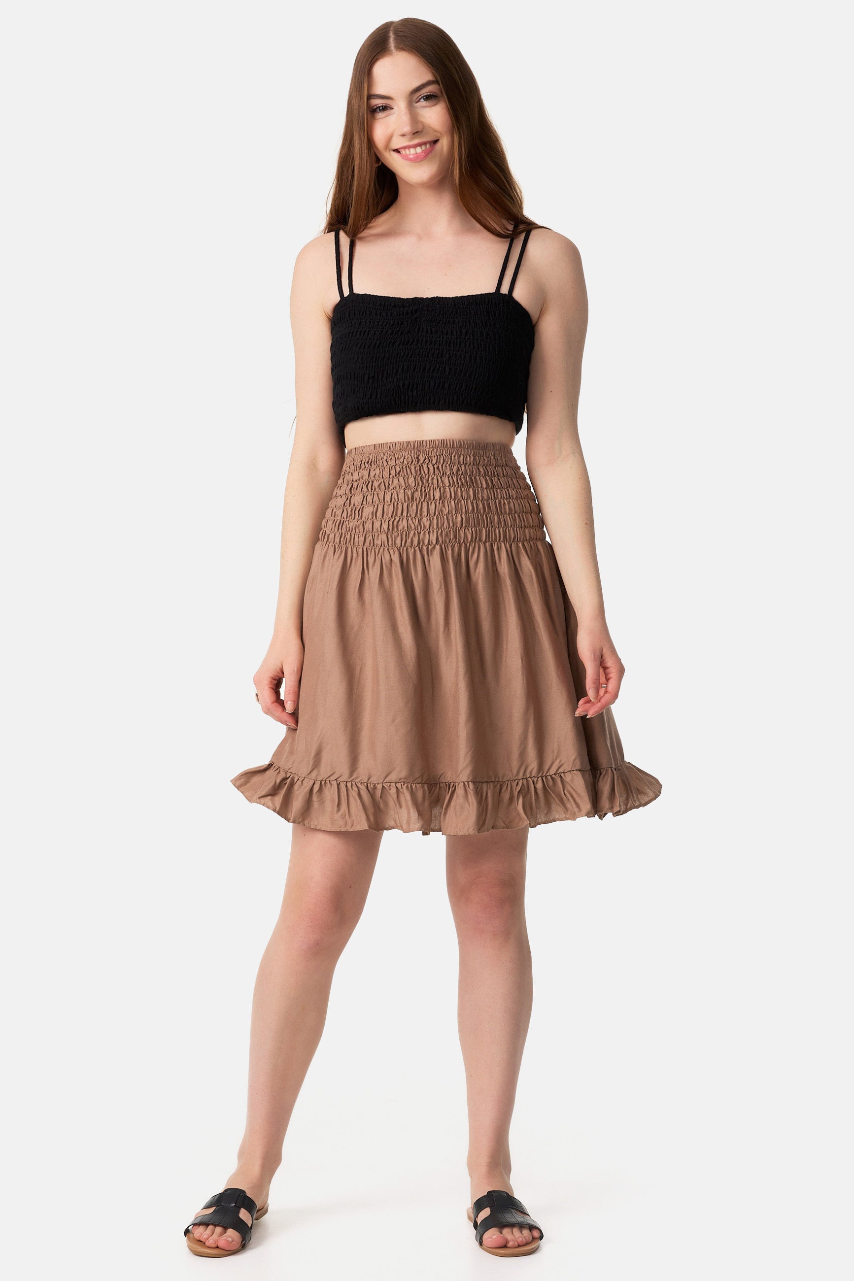 Short Skirt Beige