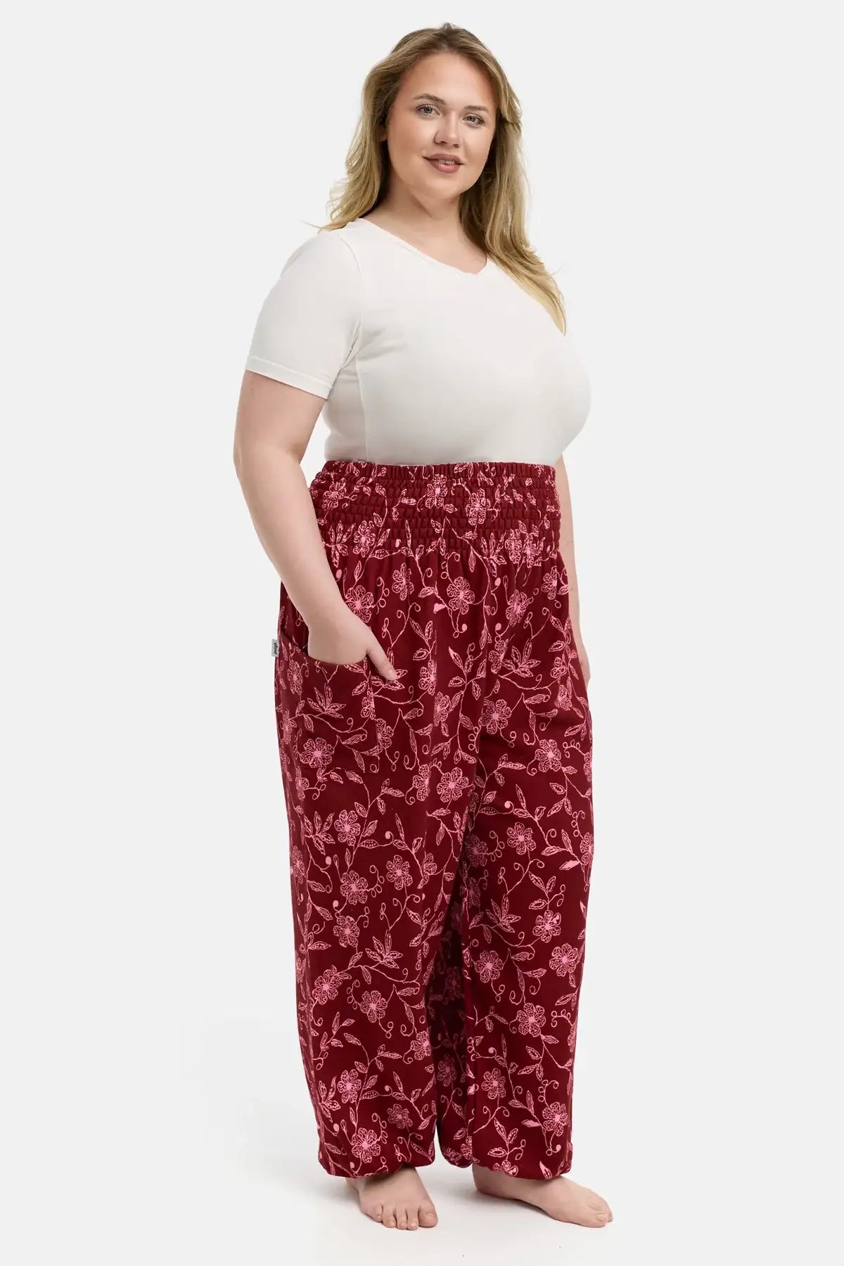 Warm loungewear harem pants wildflower plus size