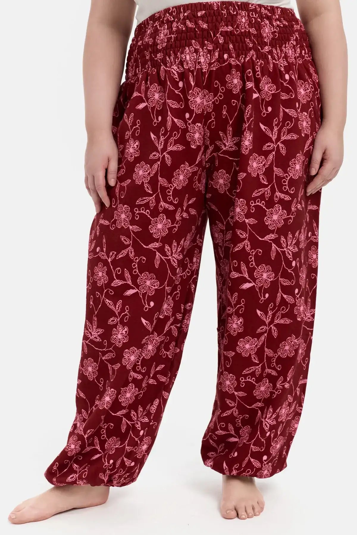 Warm loungewear harem pants wildflower plus size