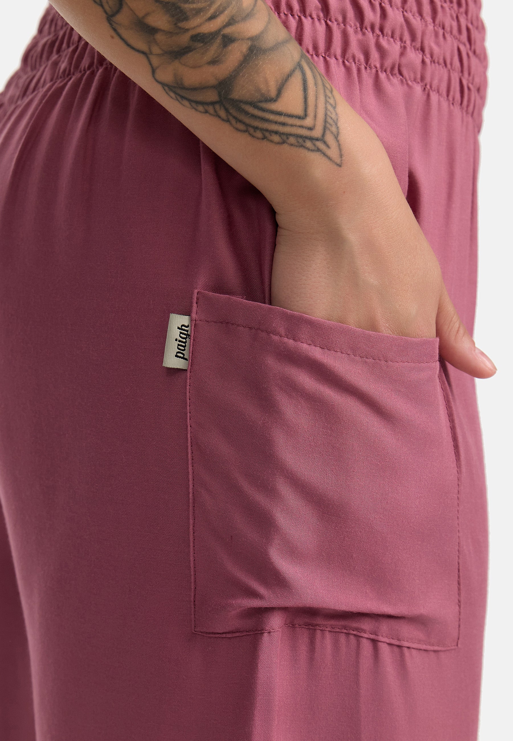 Harem Pants Raspberry Red Short Version