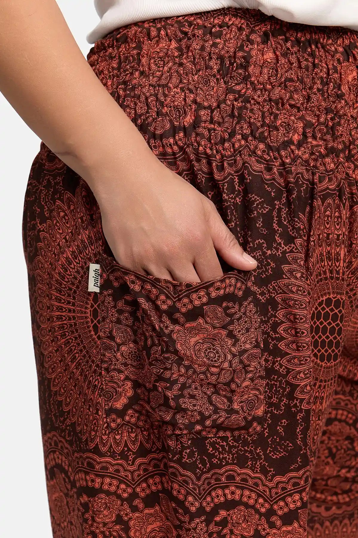 Harem Pants Orange Mandala Plus Size