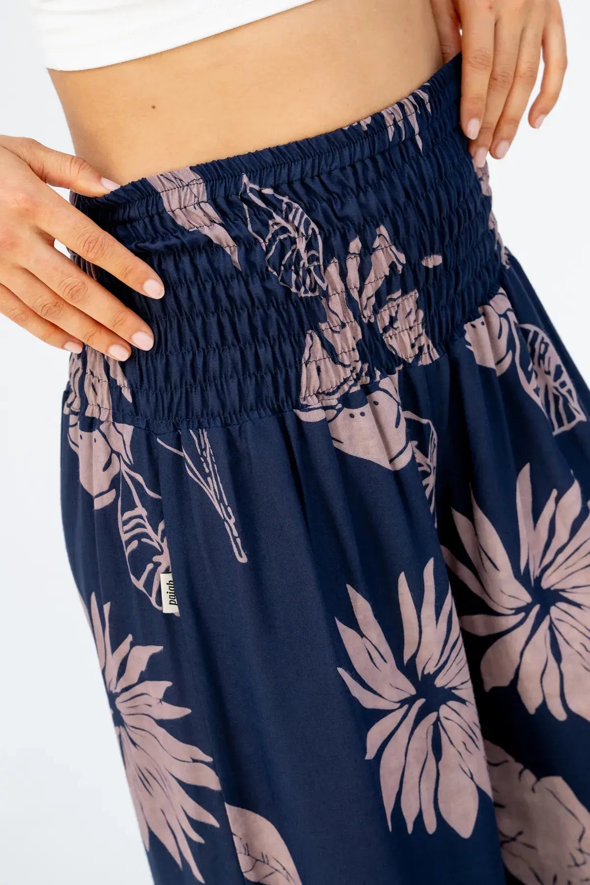 Palazzo Water Lily Dark Blue Short Version